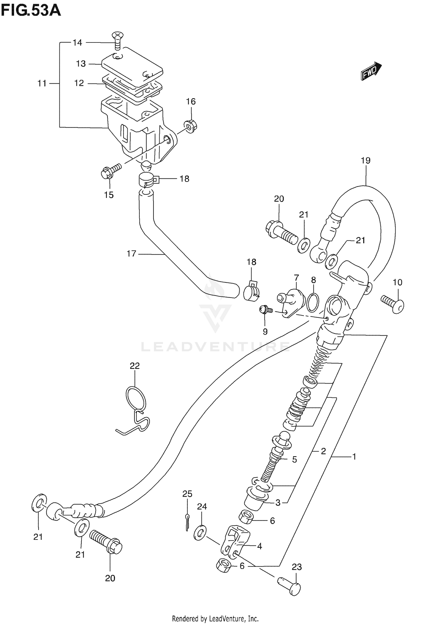 REAR MASTER CYLINDER (MODEL K4/K5/K6)