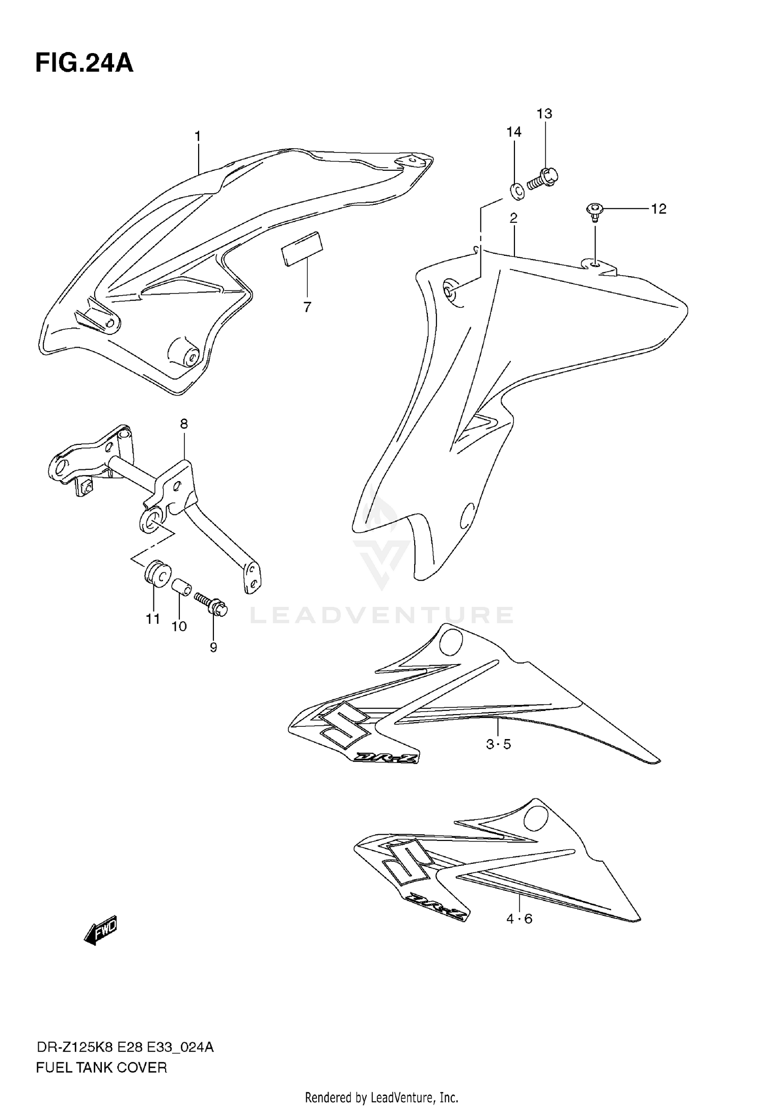 FUEL TANK COVER (MODEL K9)