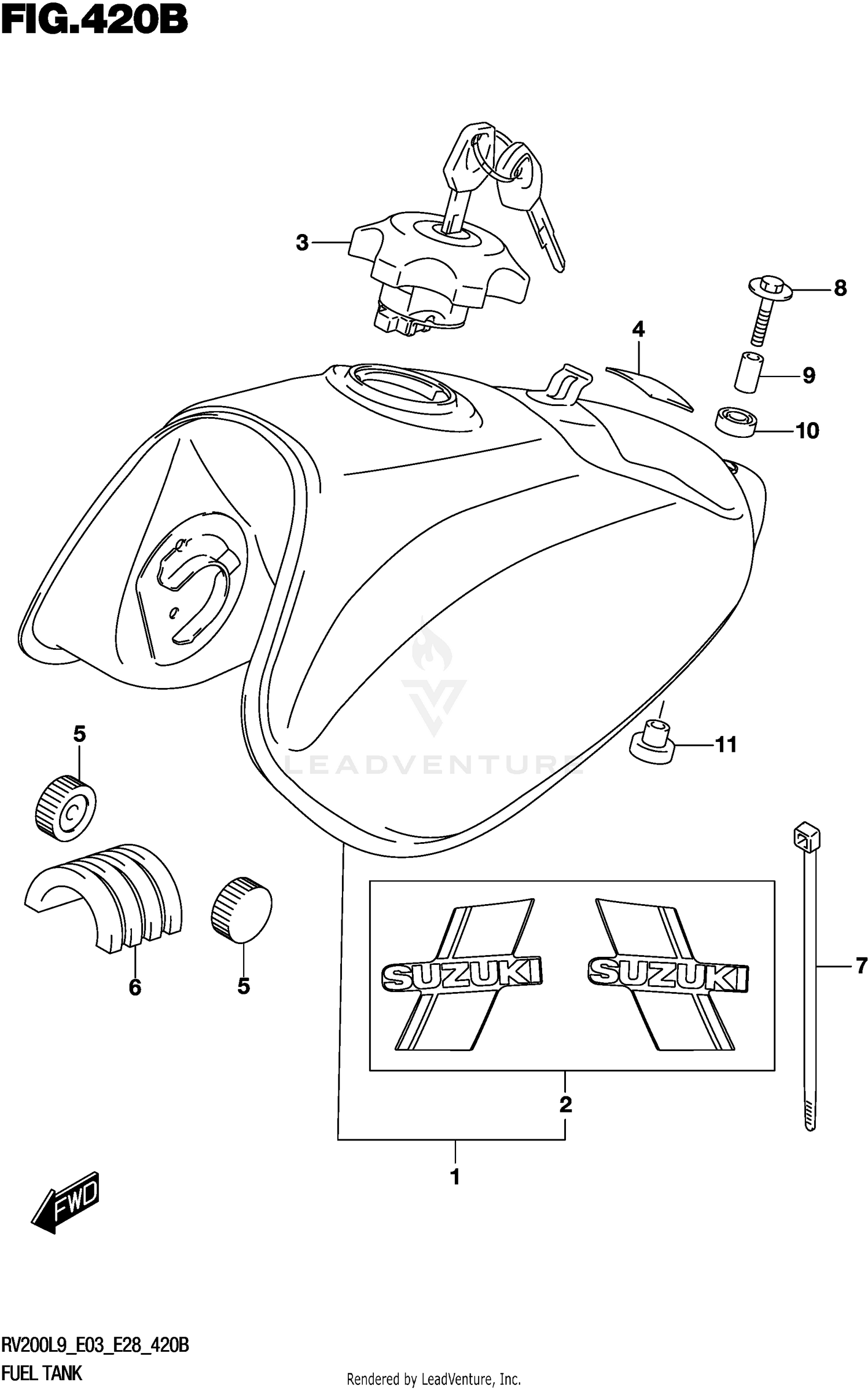 FUEL TANK (RV200L9 E28)