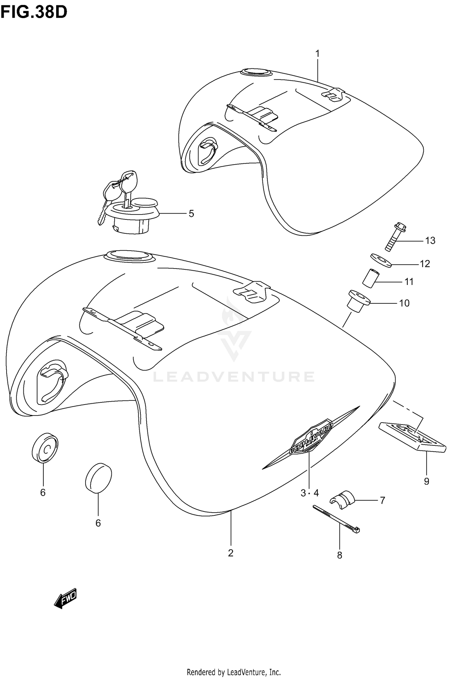 FUEL TANK (MODEL K5)