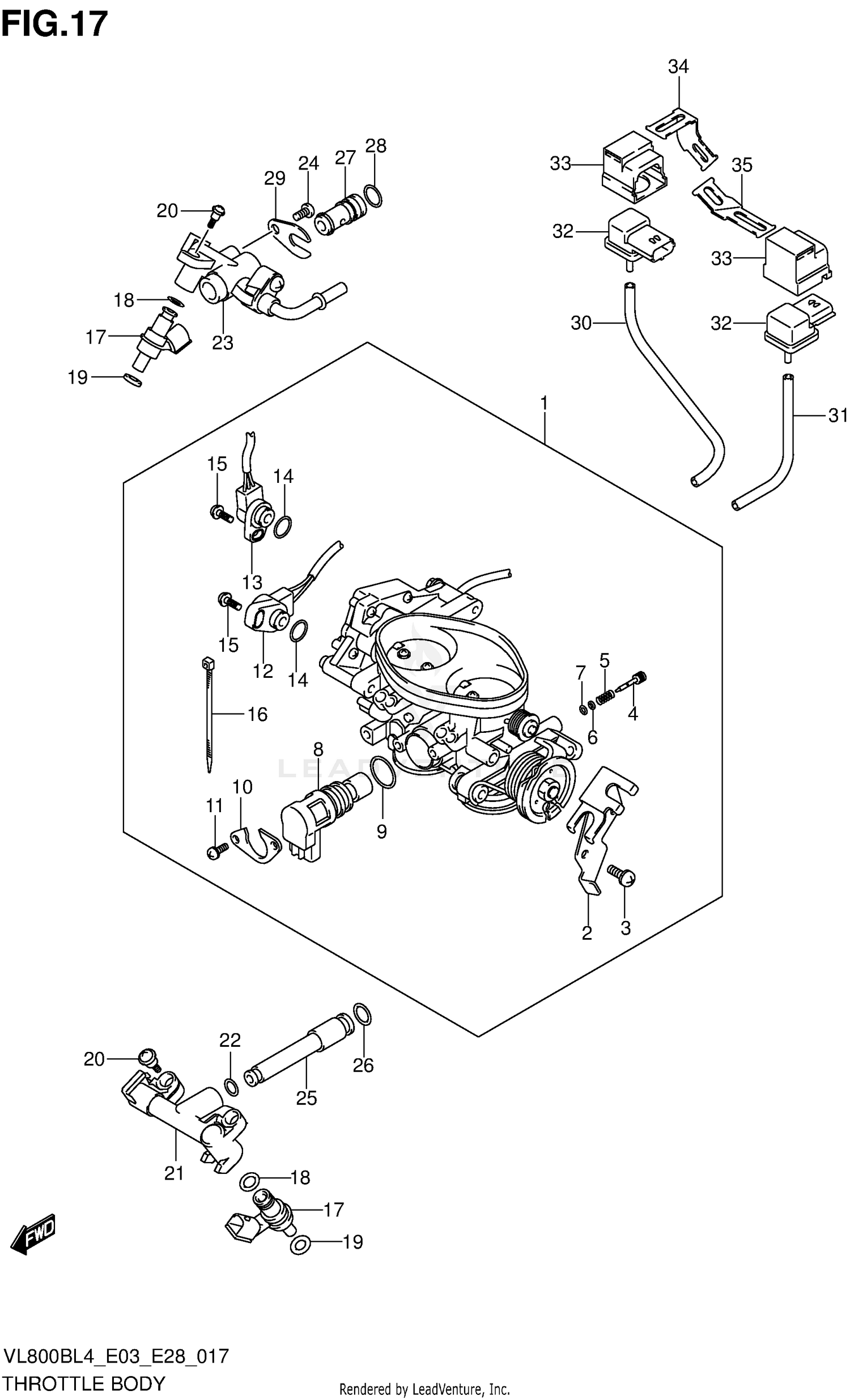 THROTTLE BODY (VL800BL4 E03)