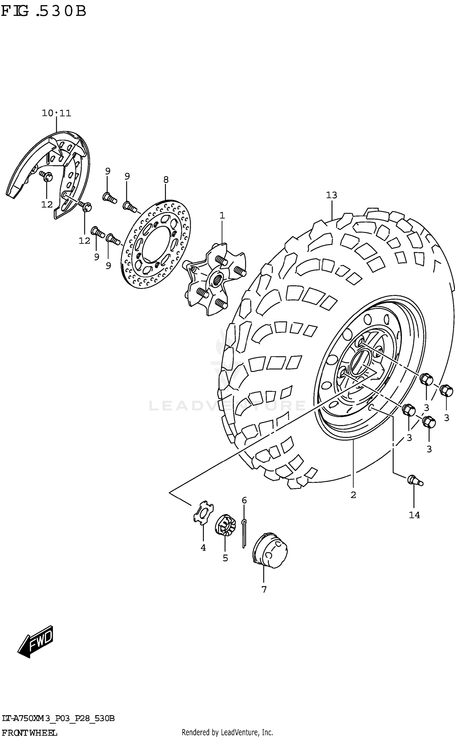 FRONT WHEEL (LT-A750XP)