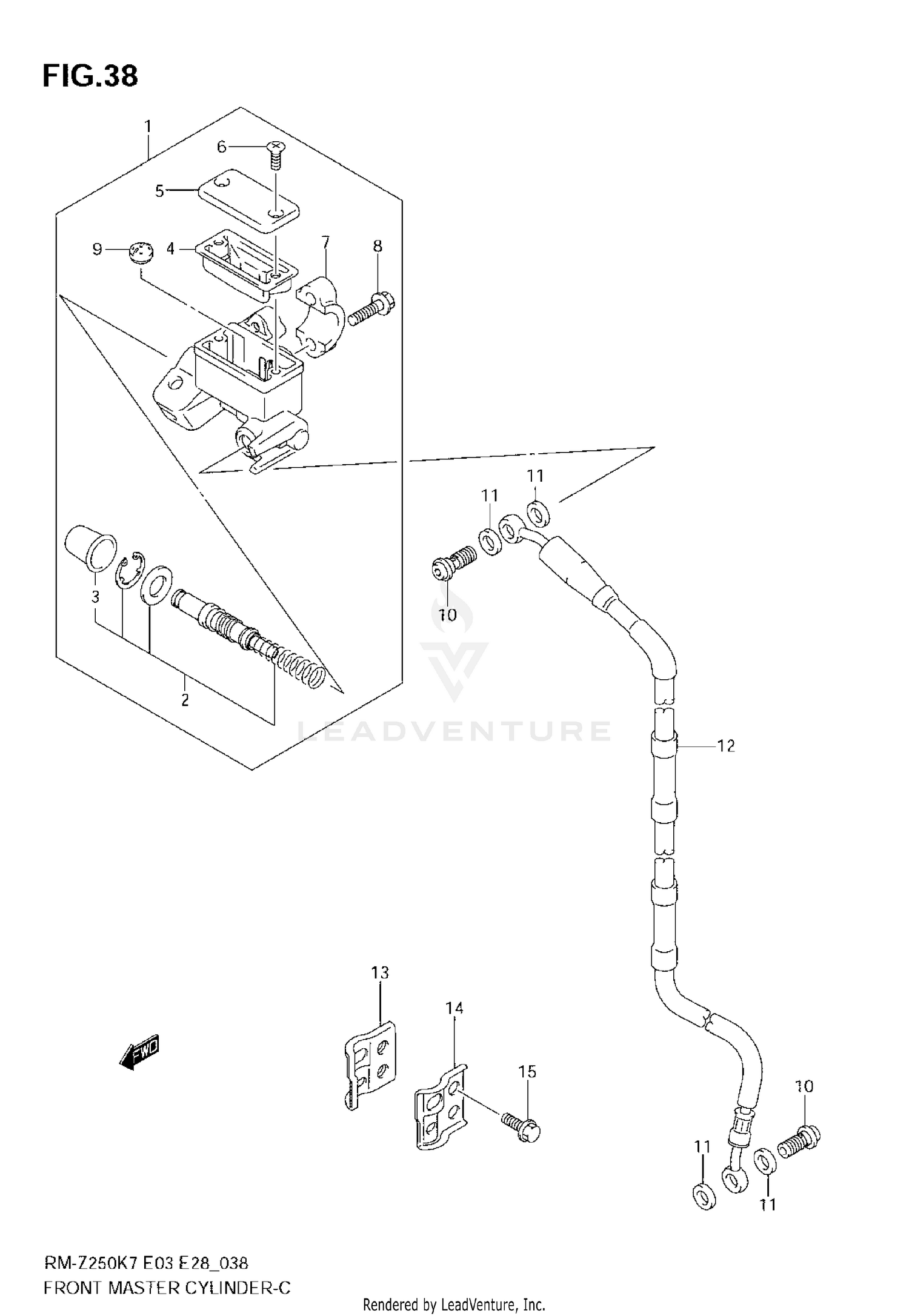 FRONT MASTER CYLINDER (MODEL K7)