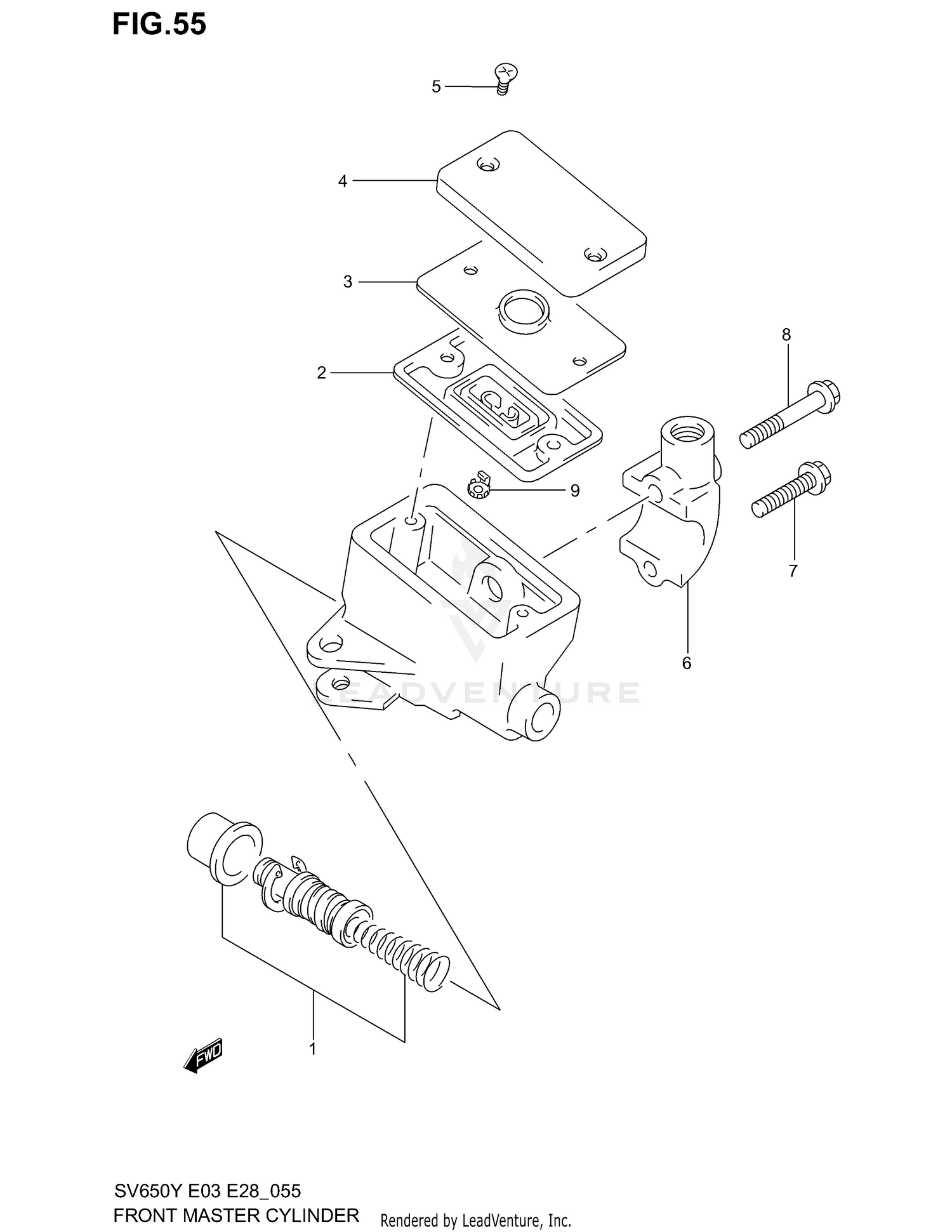 FRONT MASTER CYLINDER (SV650X/Y/K1/K2)