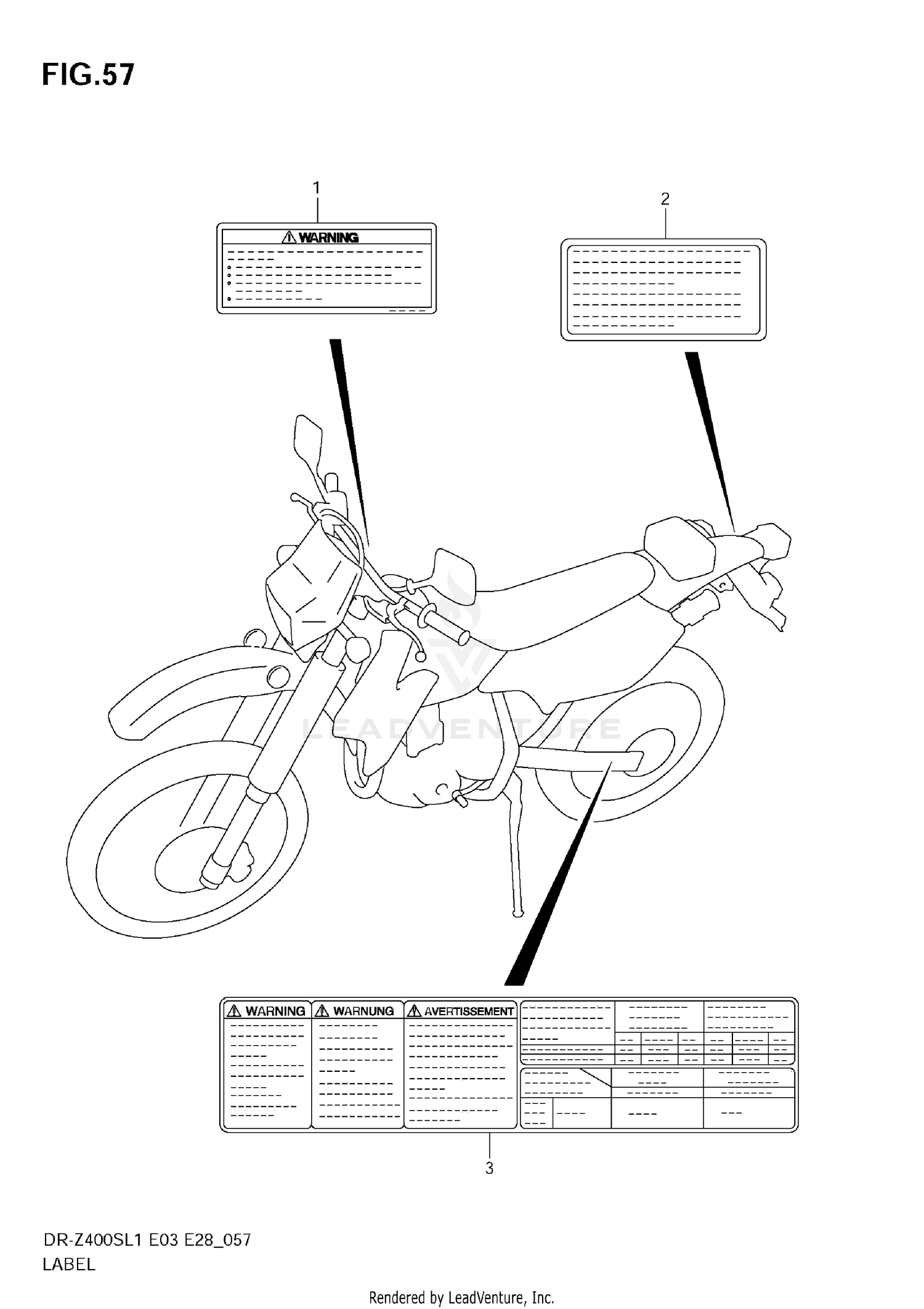 LABEL (DR-Z400SL1 E33)
