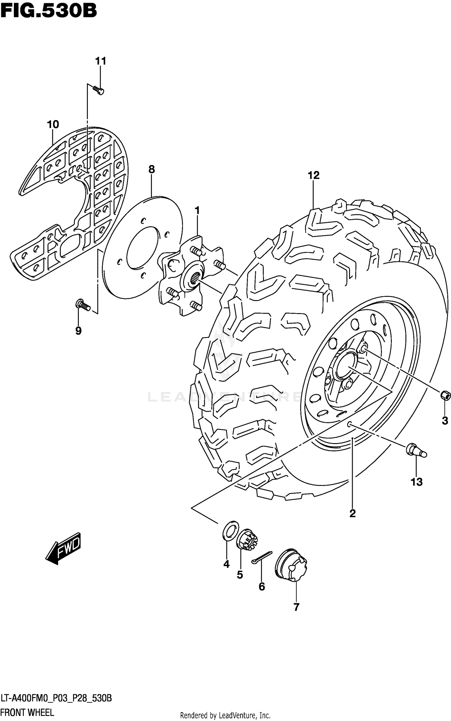 FRONT WHEEL (LT-A400FM0 P28)