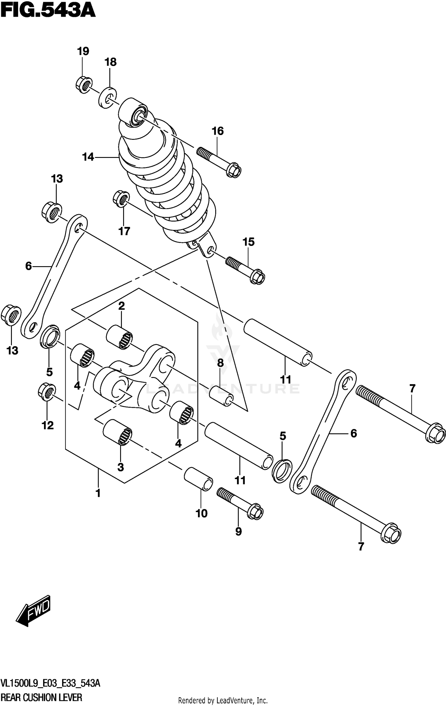 REAR CUSHION LEVER (VL1500BL9 E03)