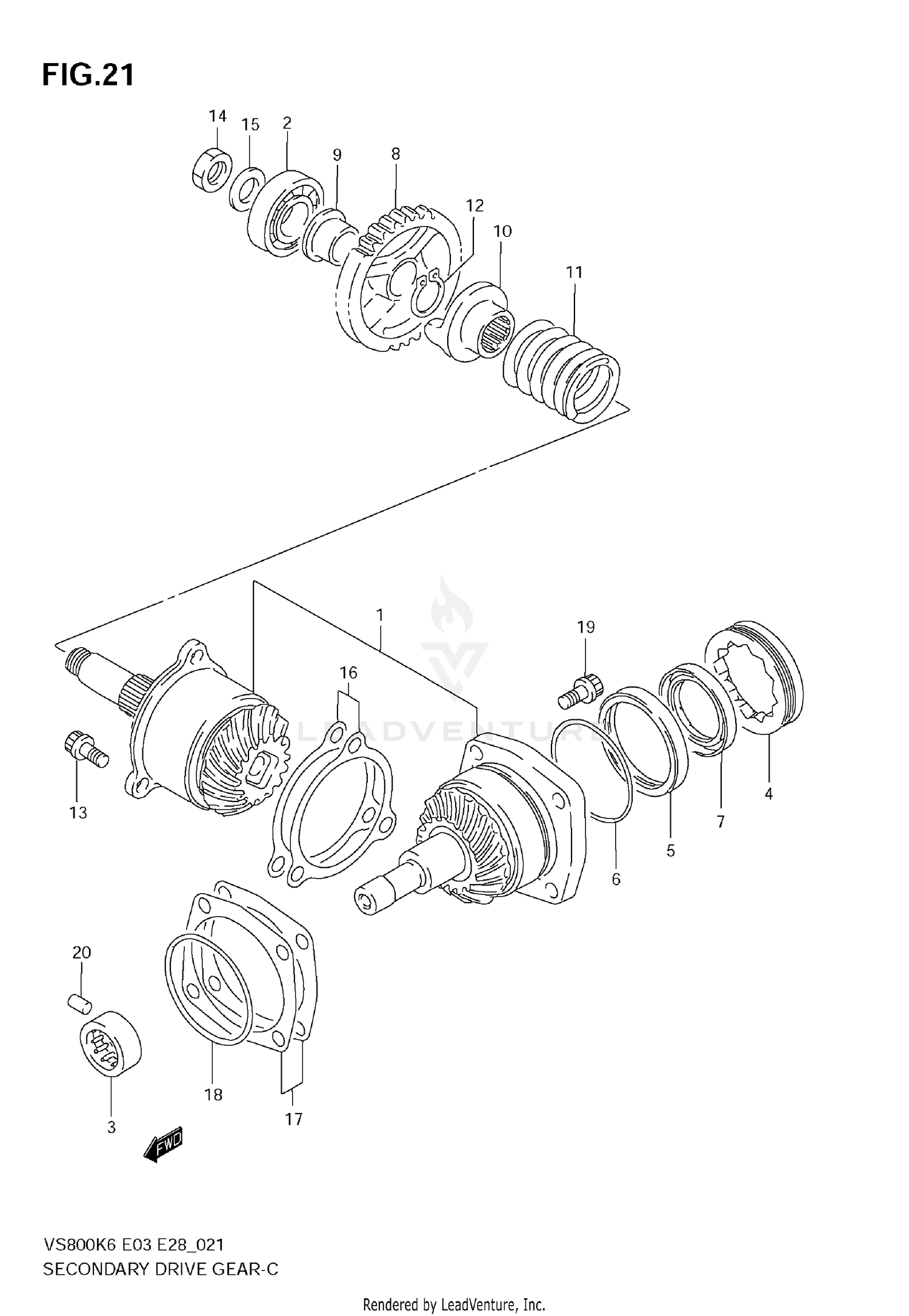 SECONDARY DRIVE GEAR