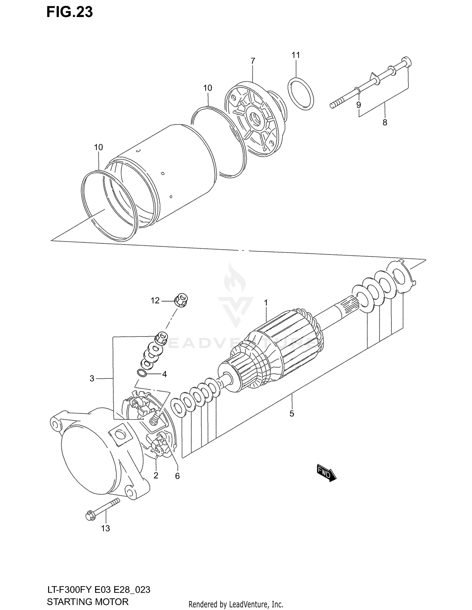 STARTING MOTOR (MODEL X)