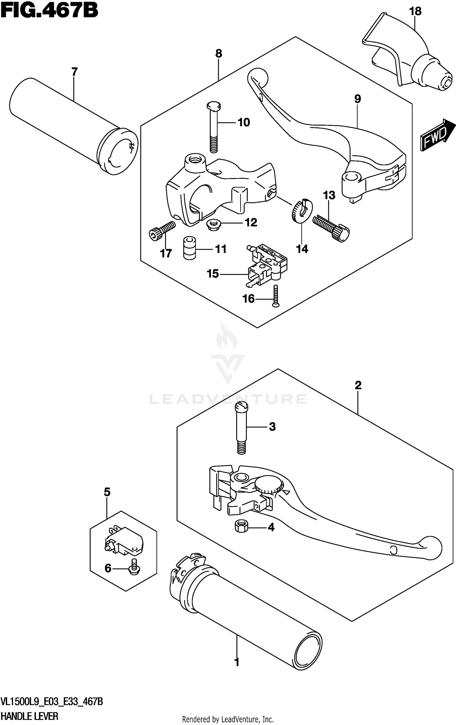 HANDLE LEVER (VL1500BL9 E33)