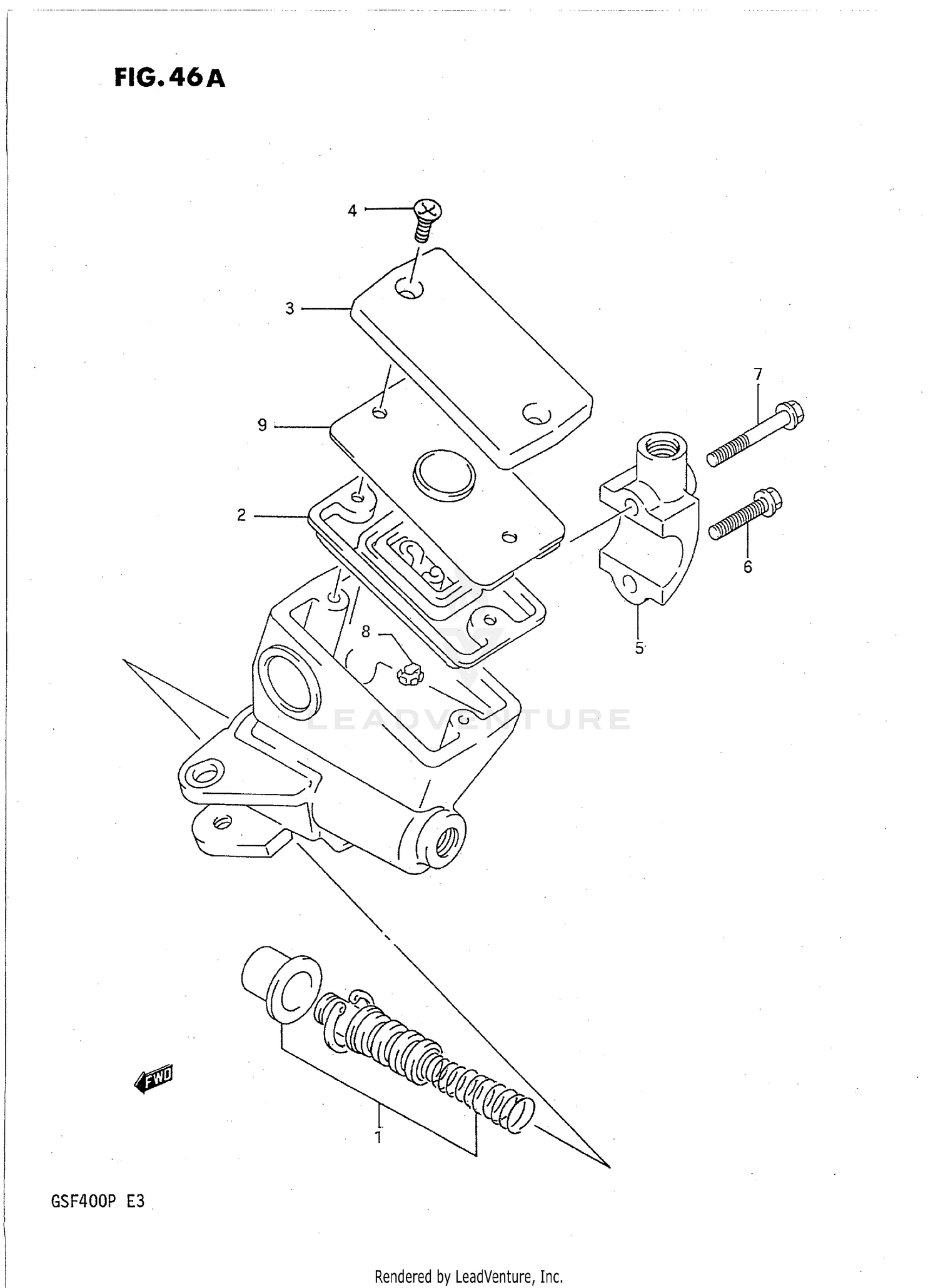 FRONT MASTER CYLINDER (MODEL P)