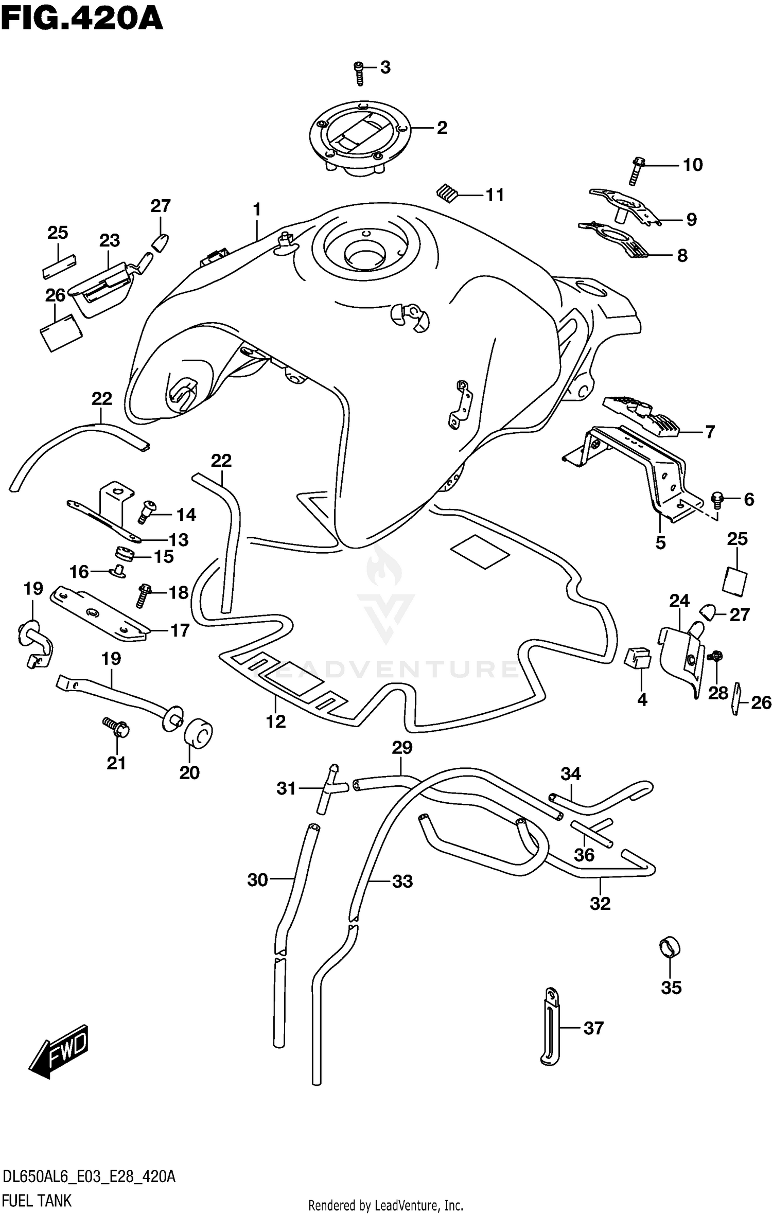 FUEL TANK (DL650AL6 E28)