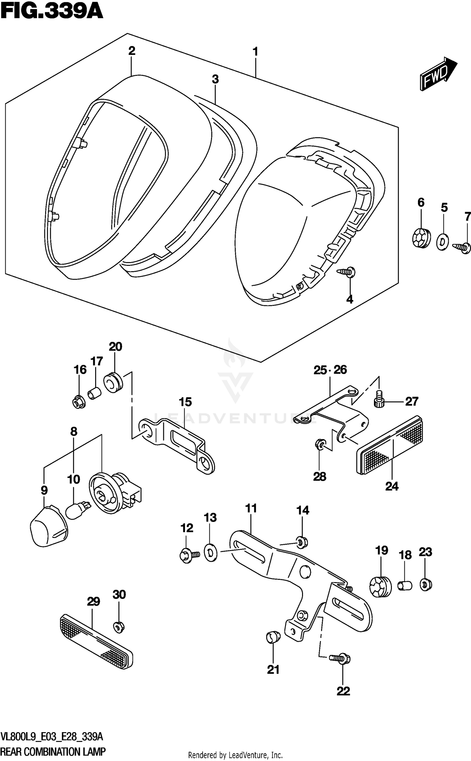 REAR COMBINATION LAMP (VL800L9 E03)
