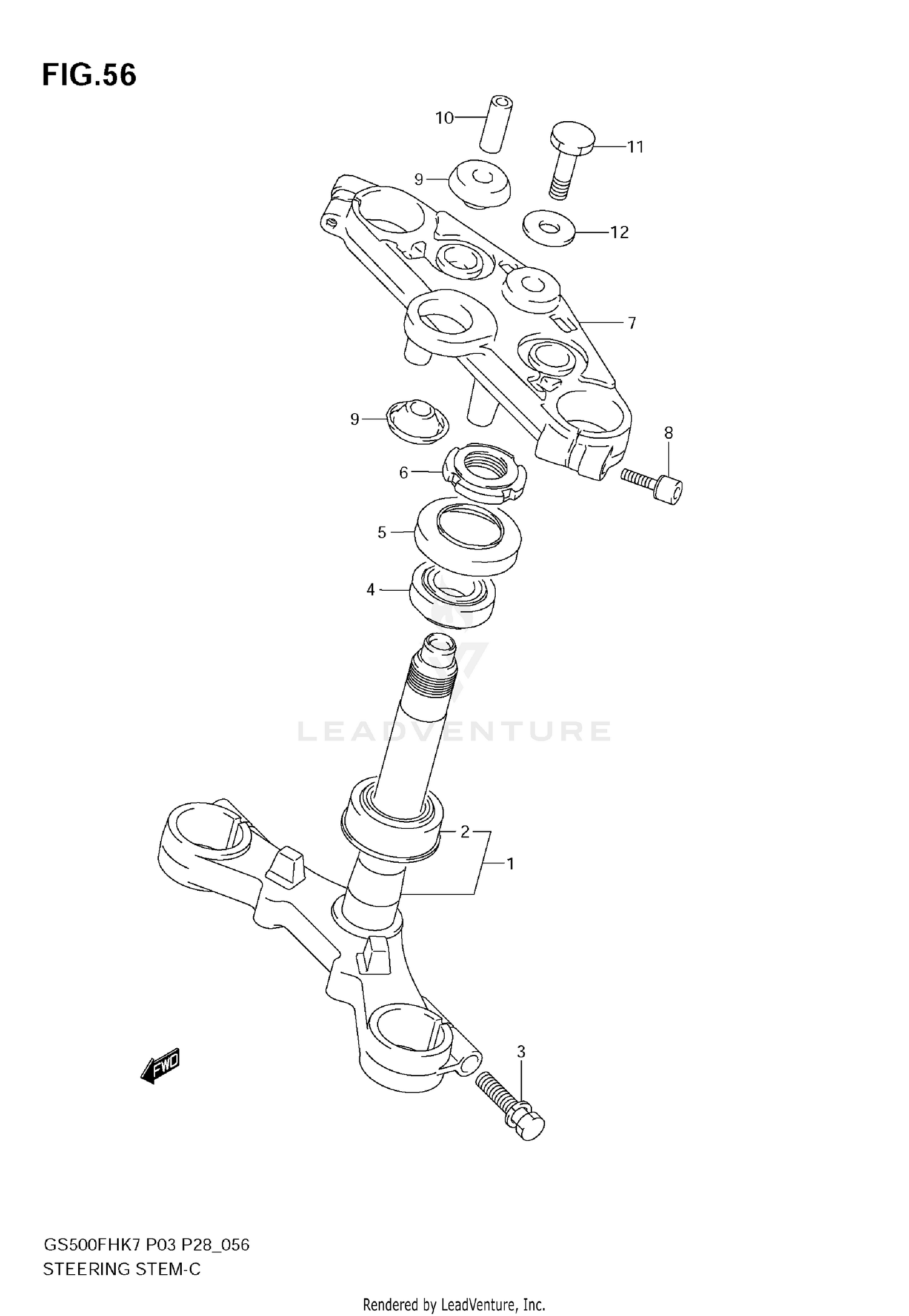 STEERING STEM (GS500F)