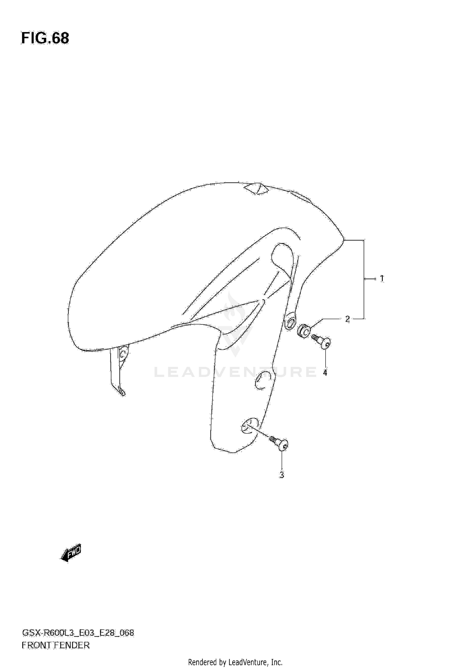 FRONT FENDER (GSX-R600L3 E28)
