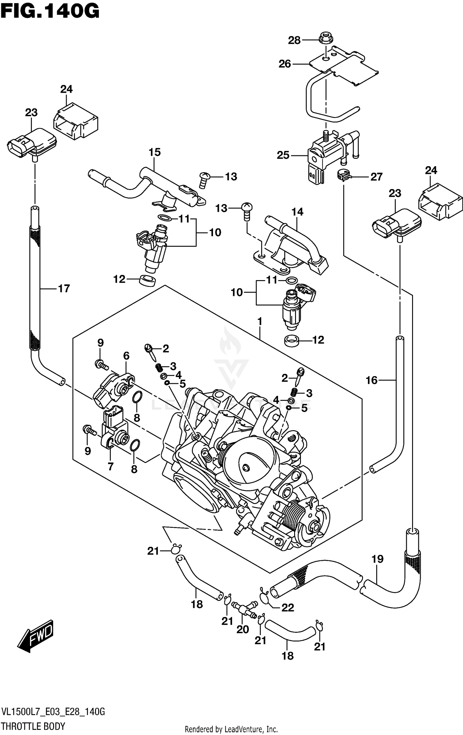 THROTTLE BODY (VL1500TL7 E33)