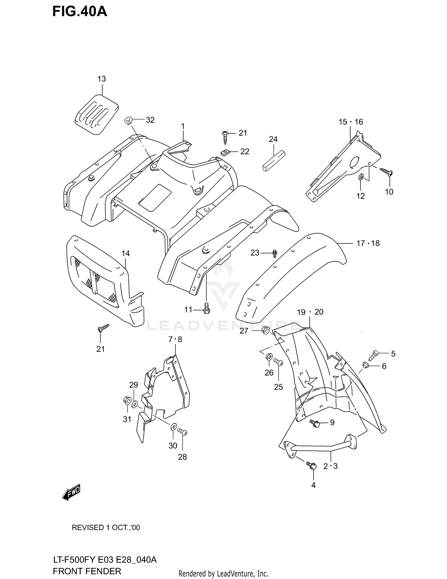 FRONT FENDER (MODEL X/Y)