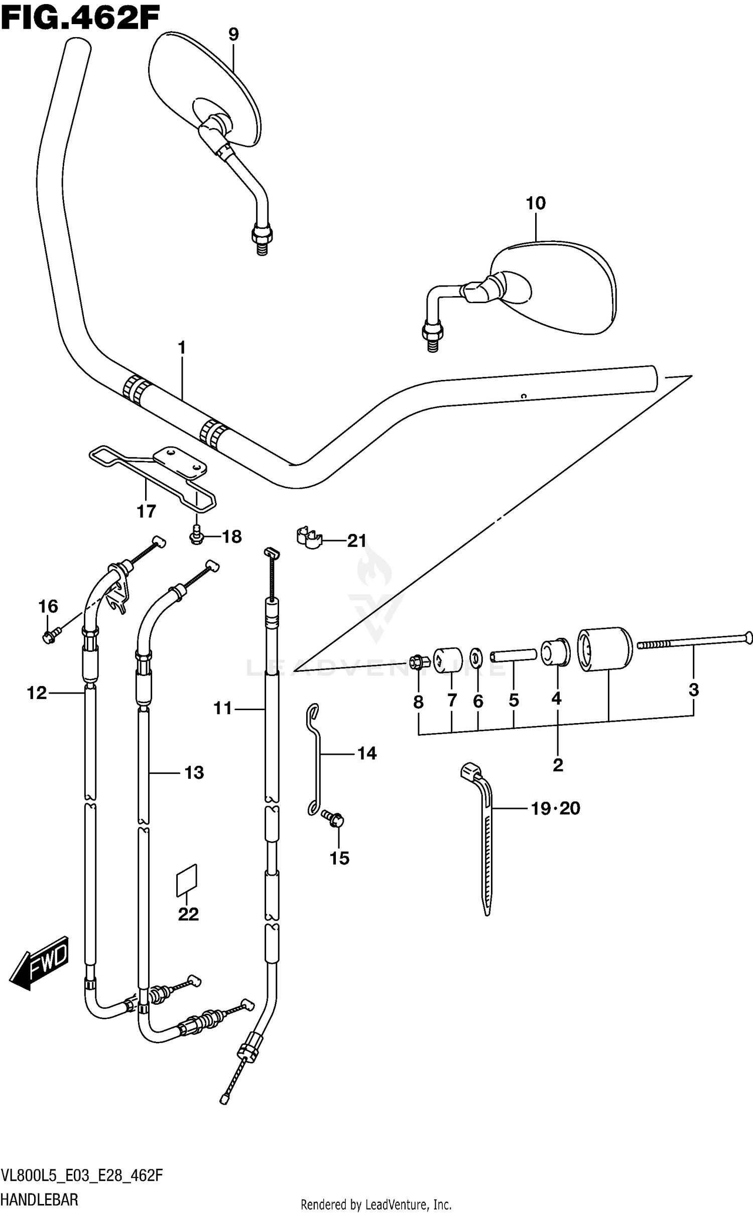HANDLEBAR (VL800BL5 E28)