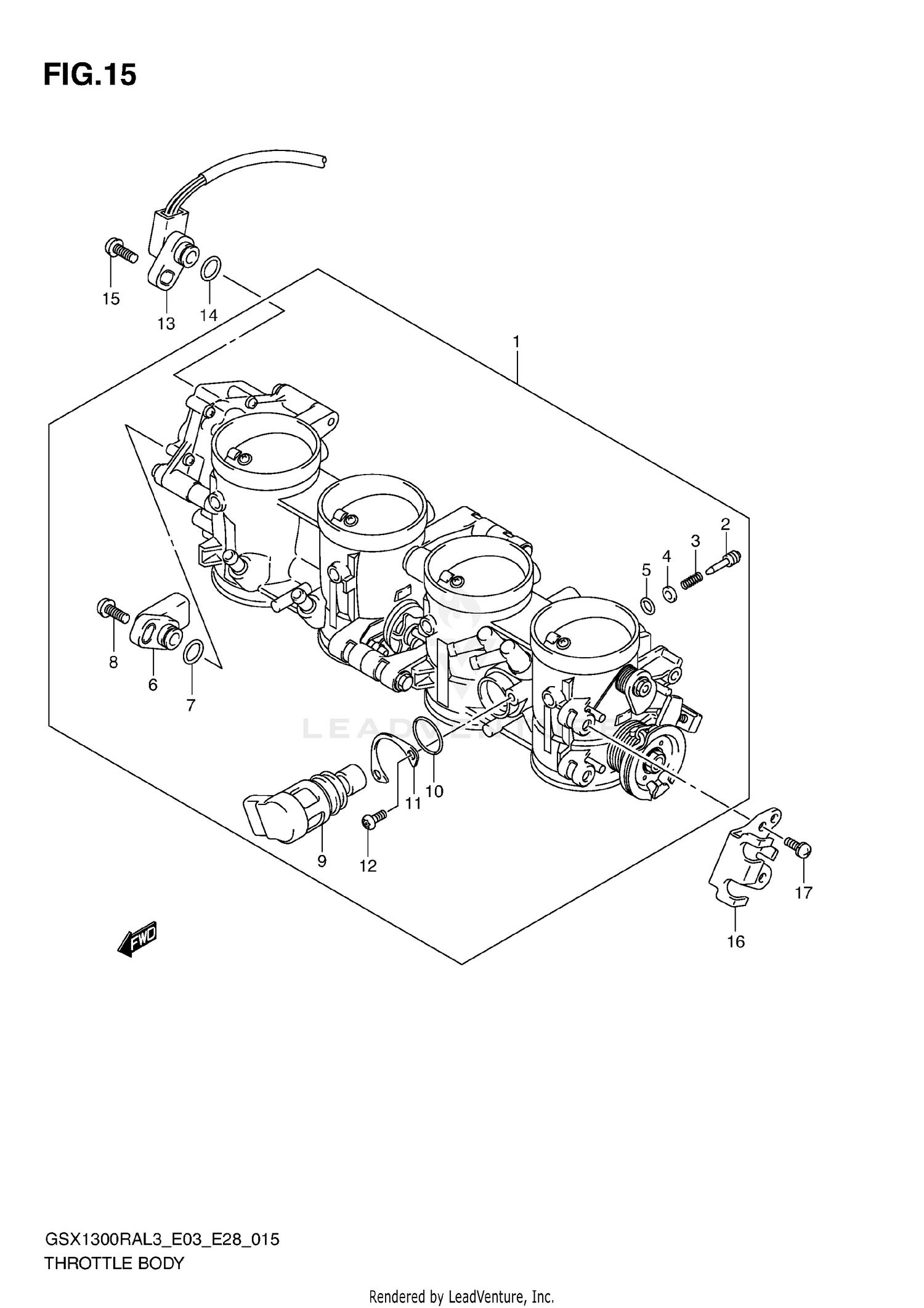THROTTLE BODY (GSX1300RAL3 E33)