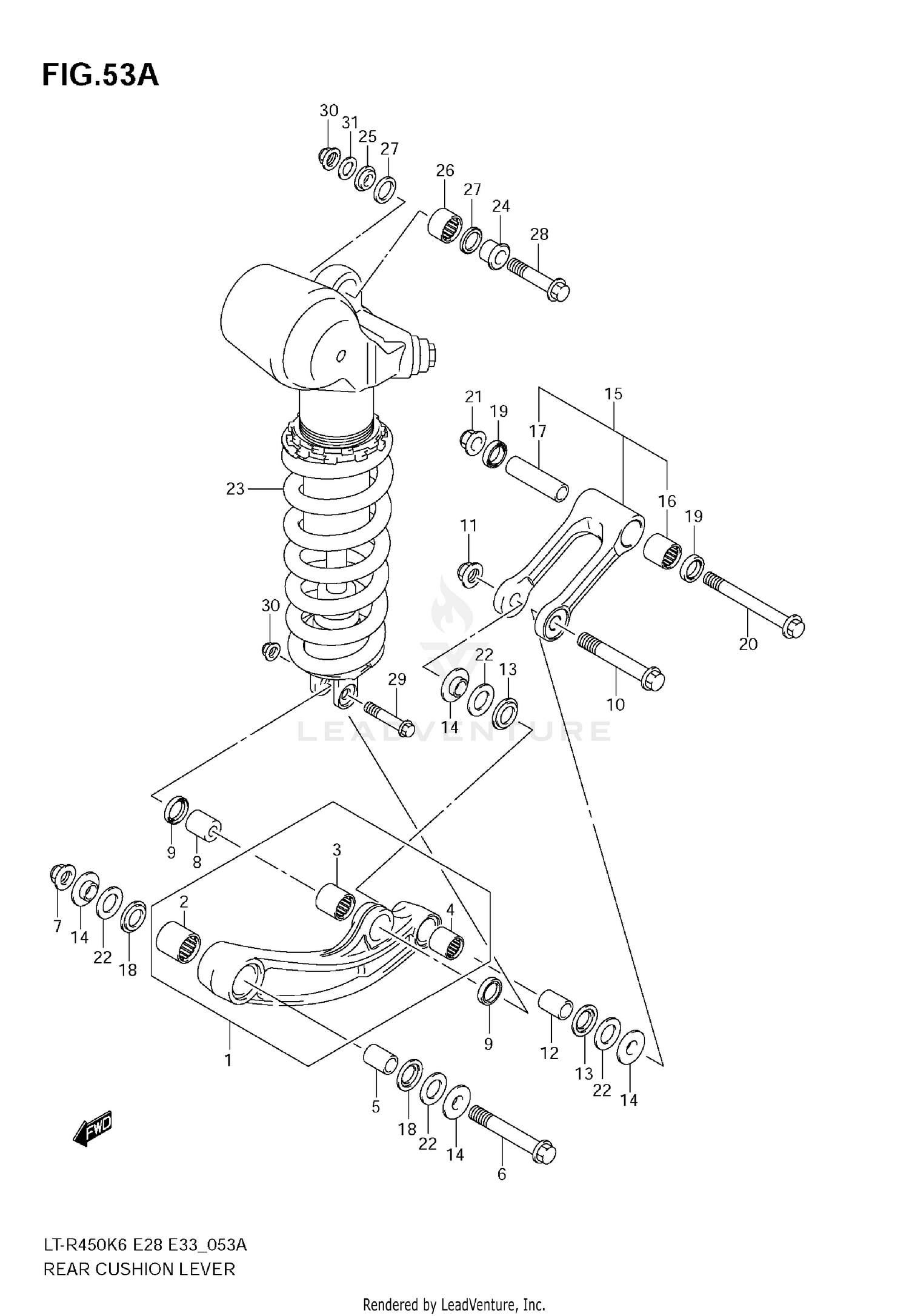 REAR CUSHION LEVER (MODEL K8/K9)