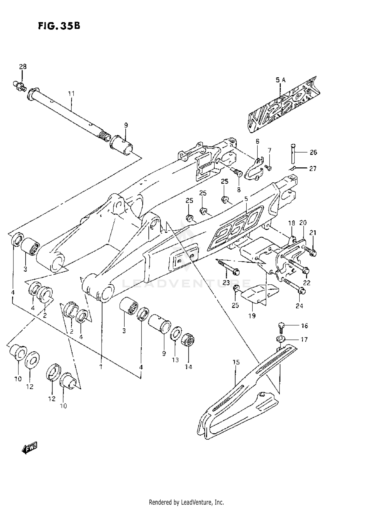REAR SWINGING ARM (P/R)