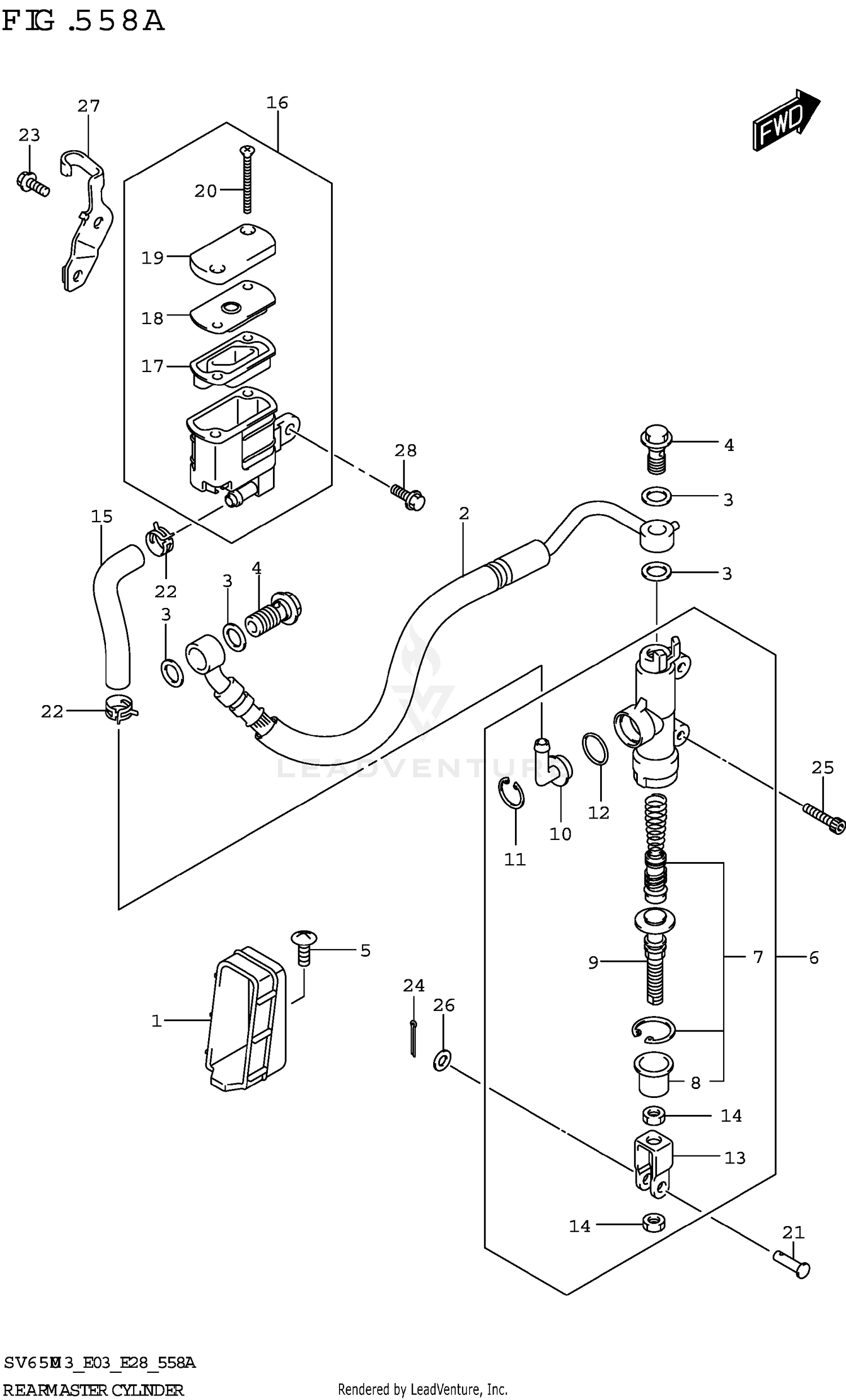 REAR MASTER CYLINDER (SV650)