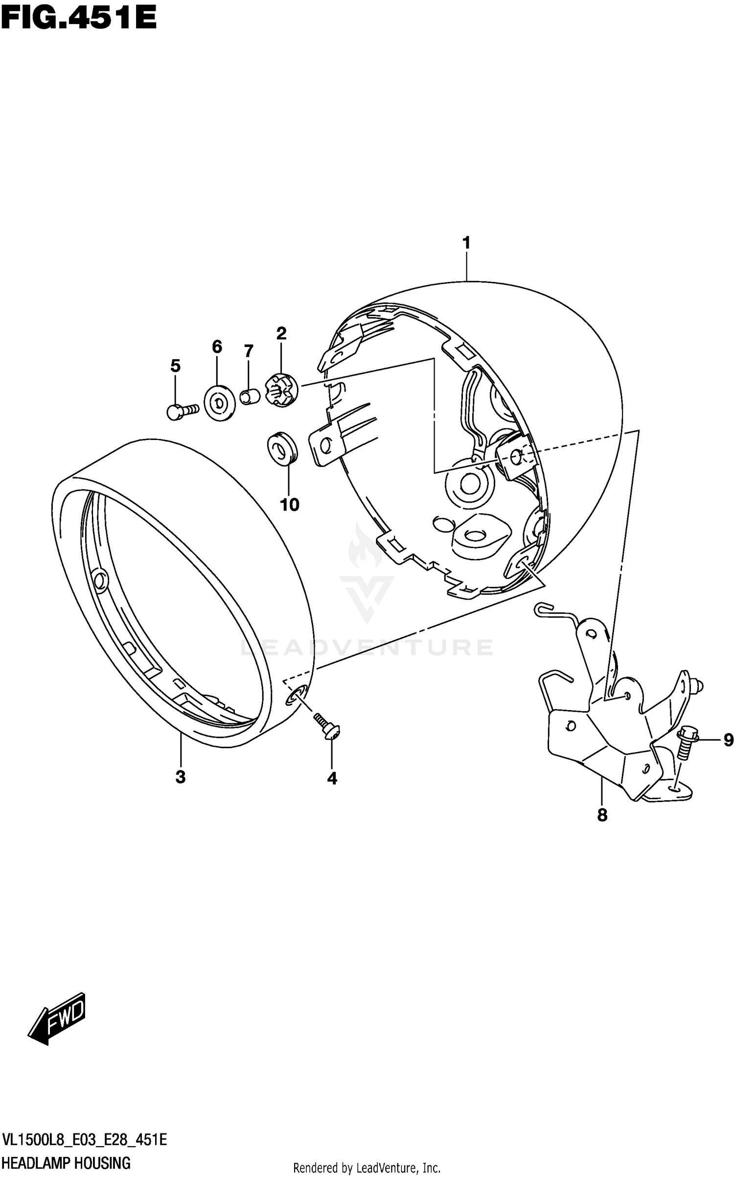 HEADLAMP HOUSING (VL1500TL8 E03)