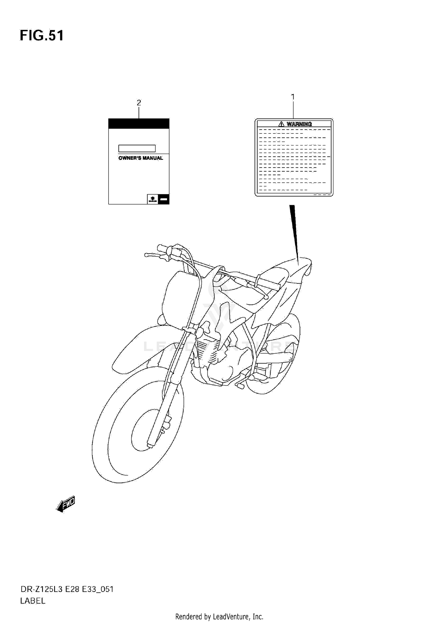 LABEL (DR-Z125LL3 E28)