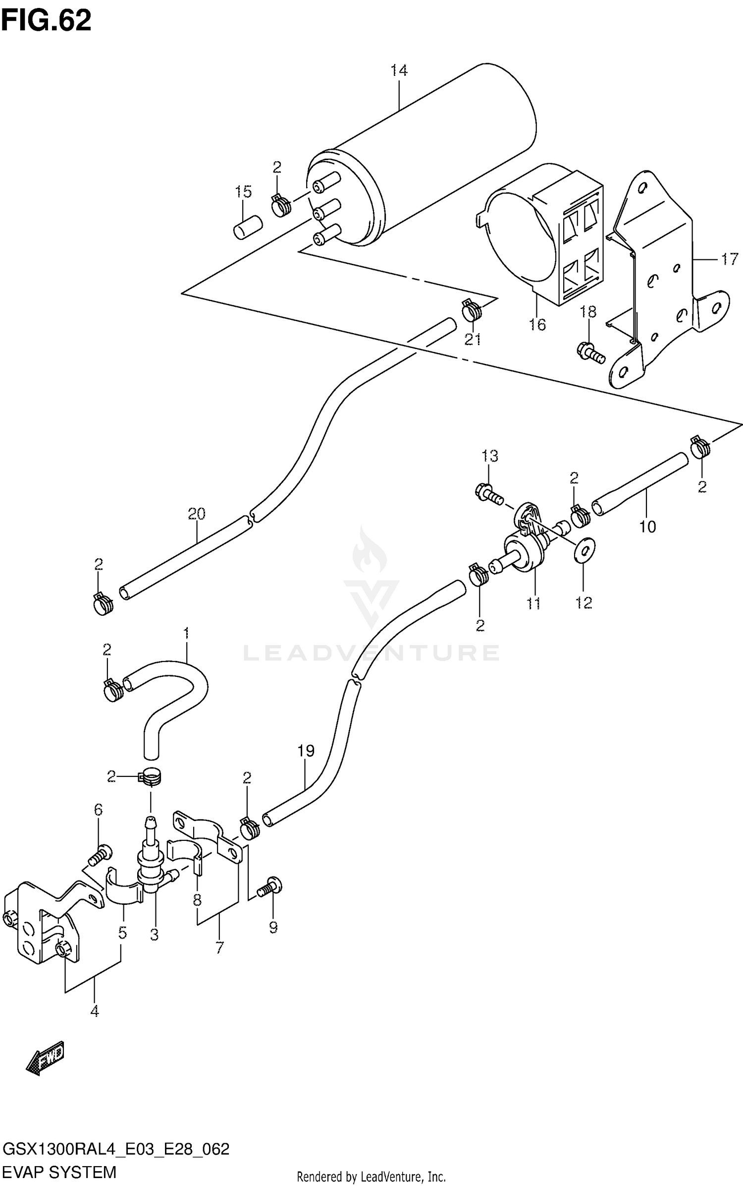 EVAP SYSTEM (GSX1300RAL4 E33)