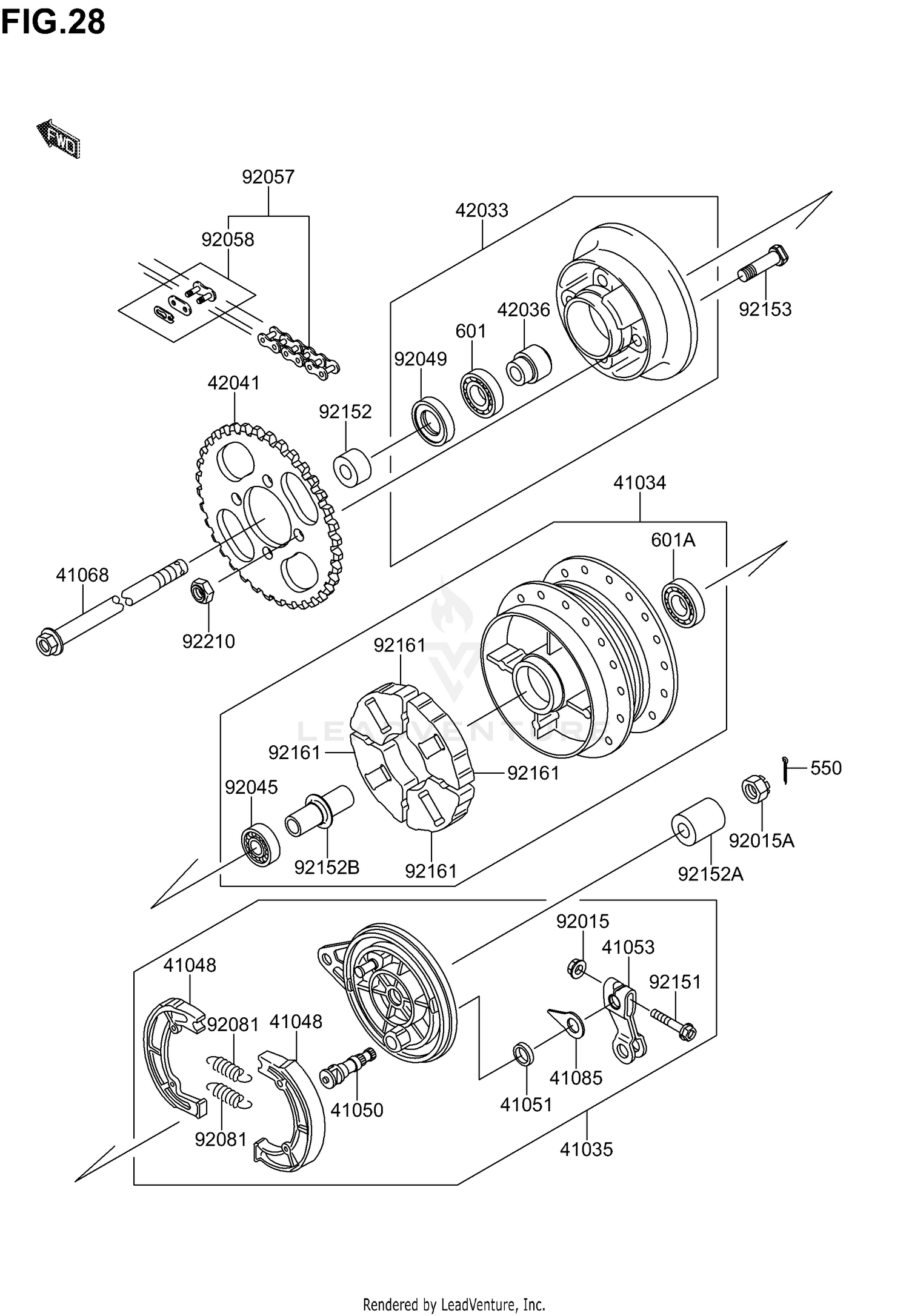 REAR HUB(DR-Z110 K3/K4)