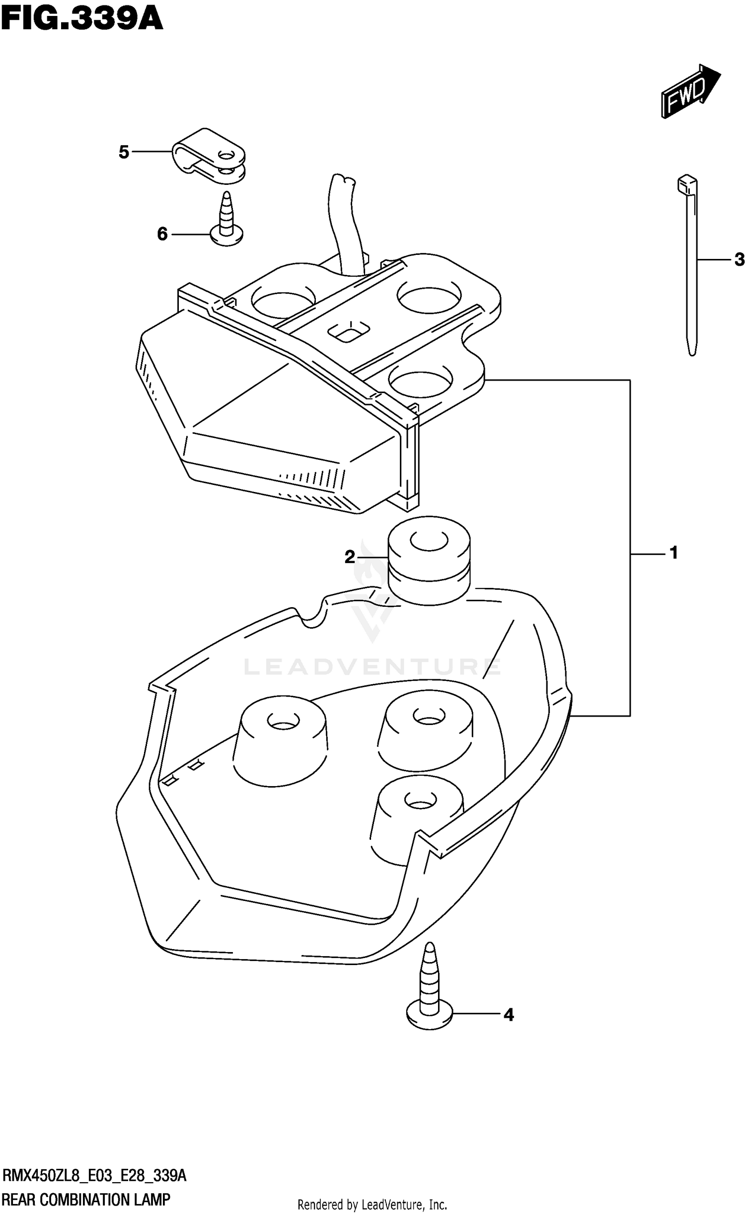 REAR COMBINATION LAMP (RMX450ZL8 E03)