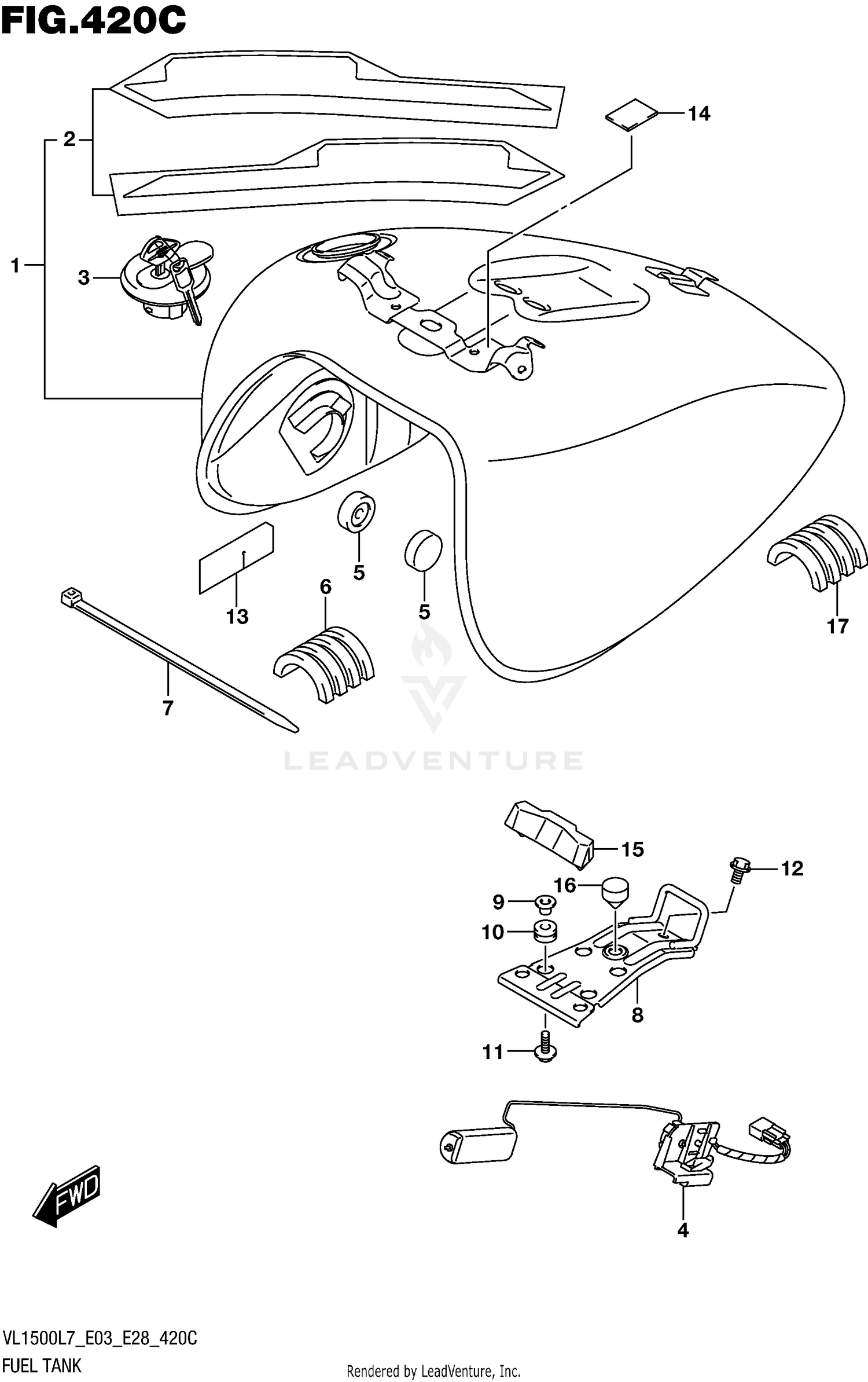 FUEL TANK (VL1500BL7 E33)