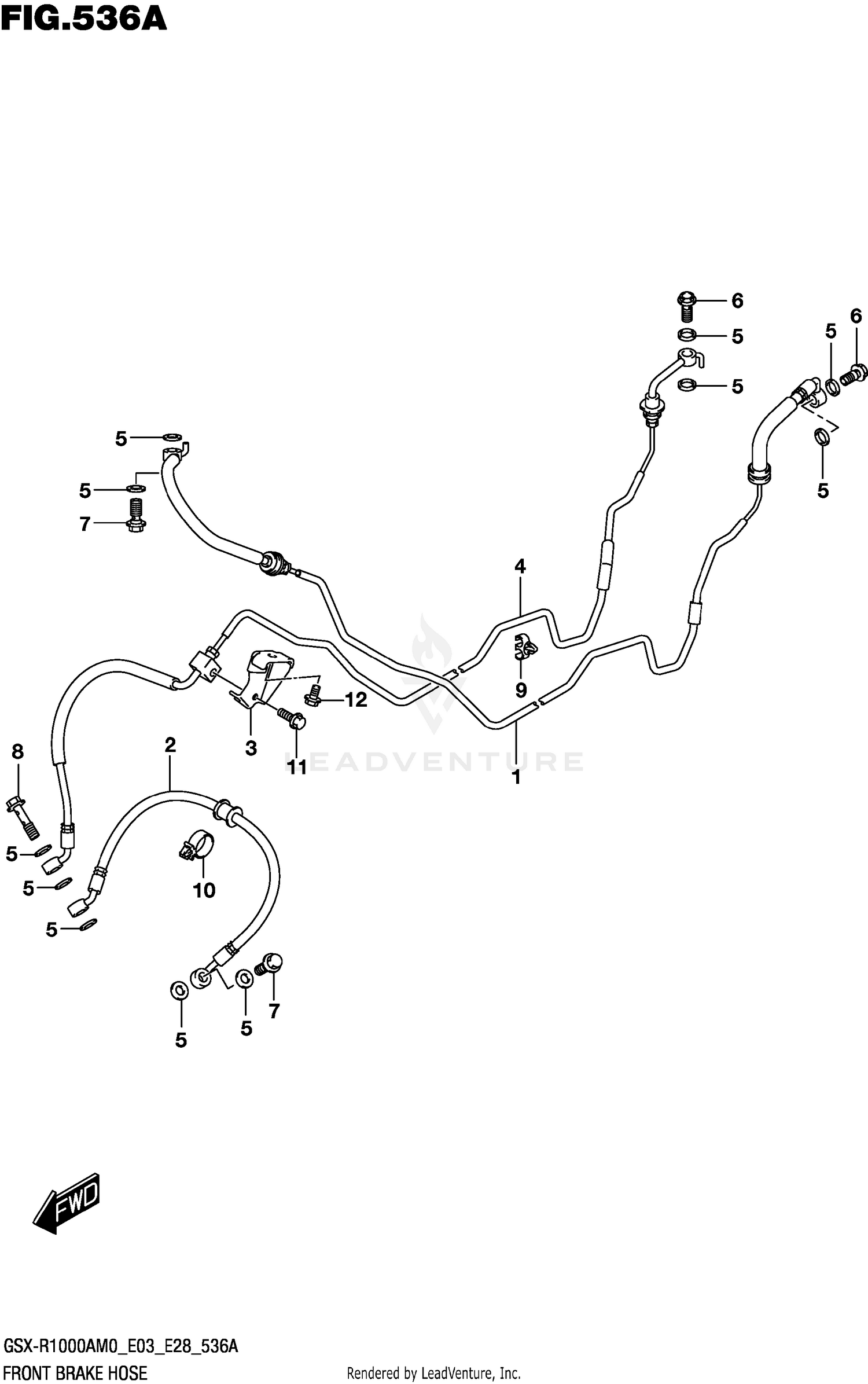 FRONT BRAKE HOSE (GSX-R1000A)