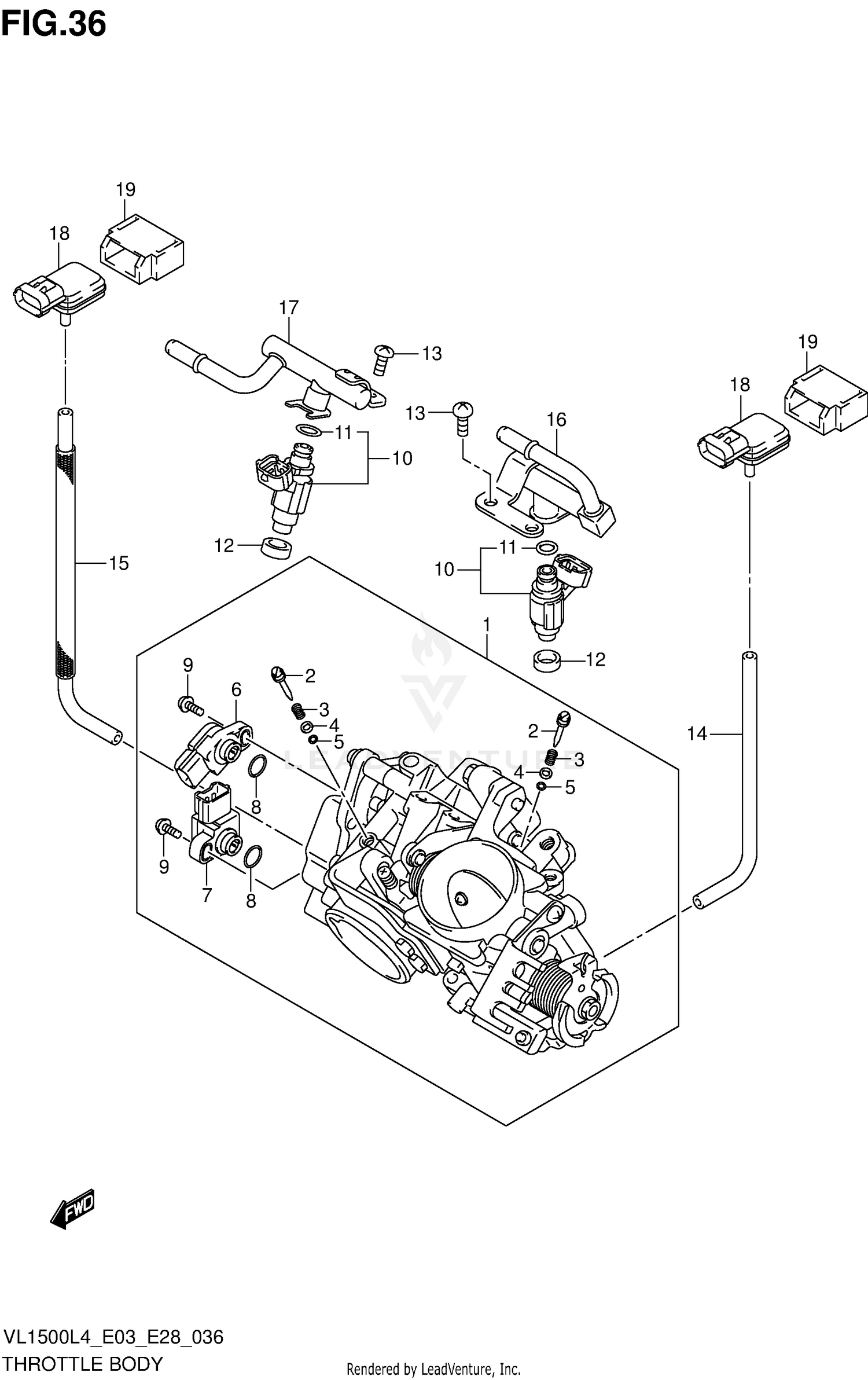 THROTTLE BODY (VL1500L4 E03)