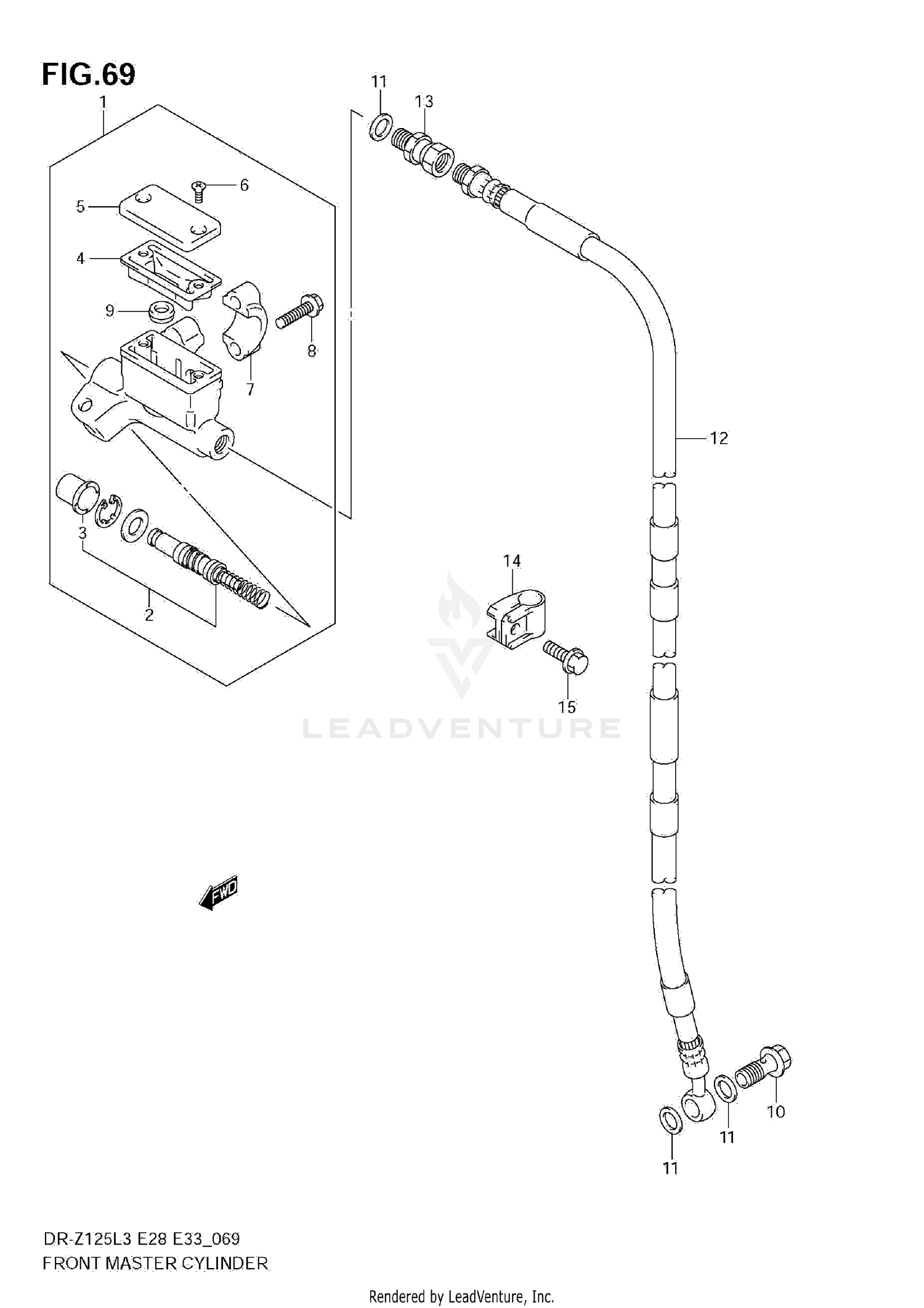FRONT MASTER CYLINDER (DR-Z125LL3 E33)