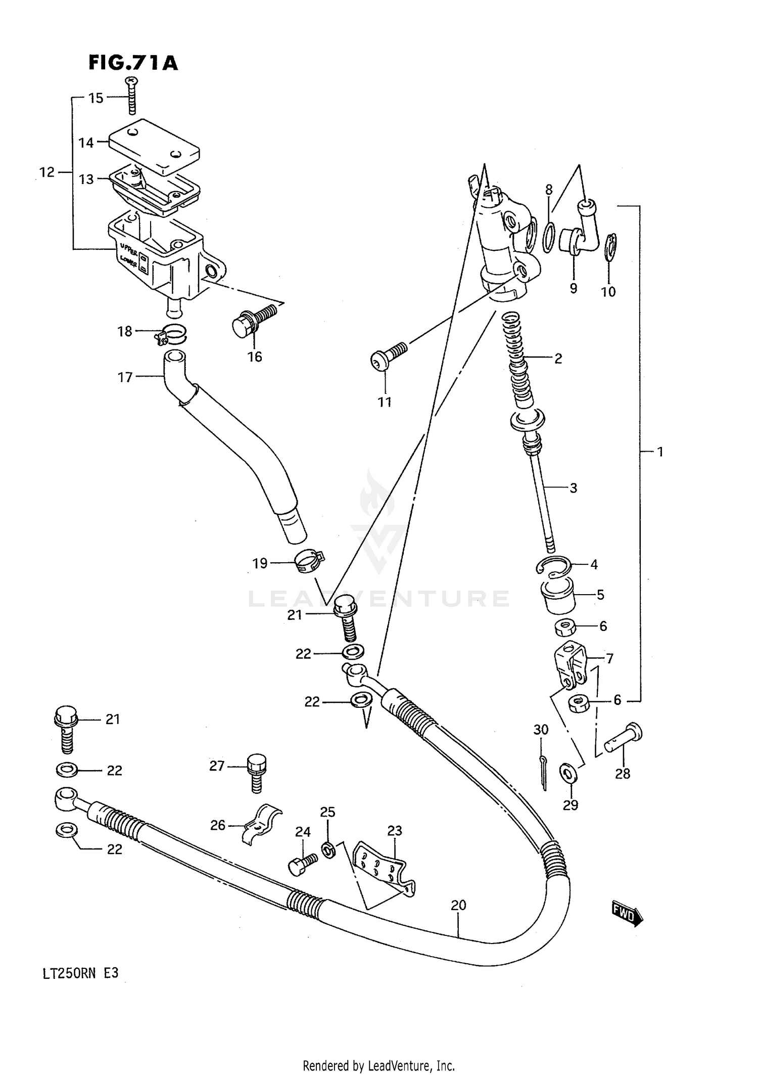 REAR MASTER CYLINDER (MODEL M/N)