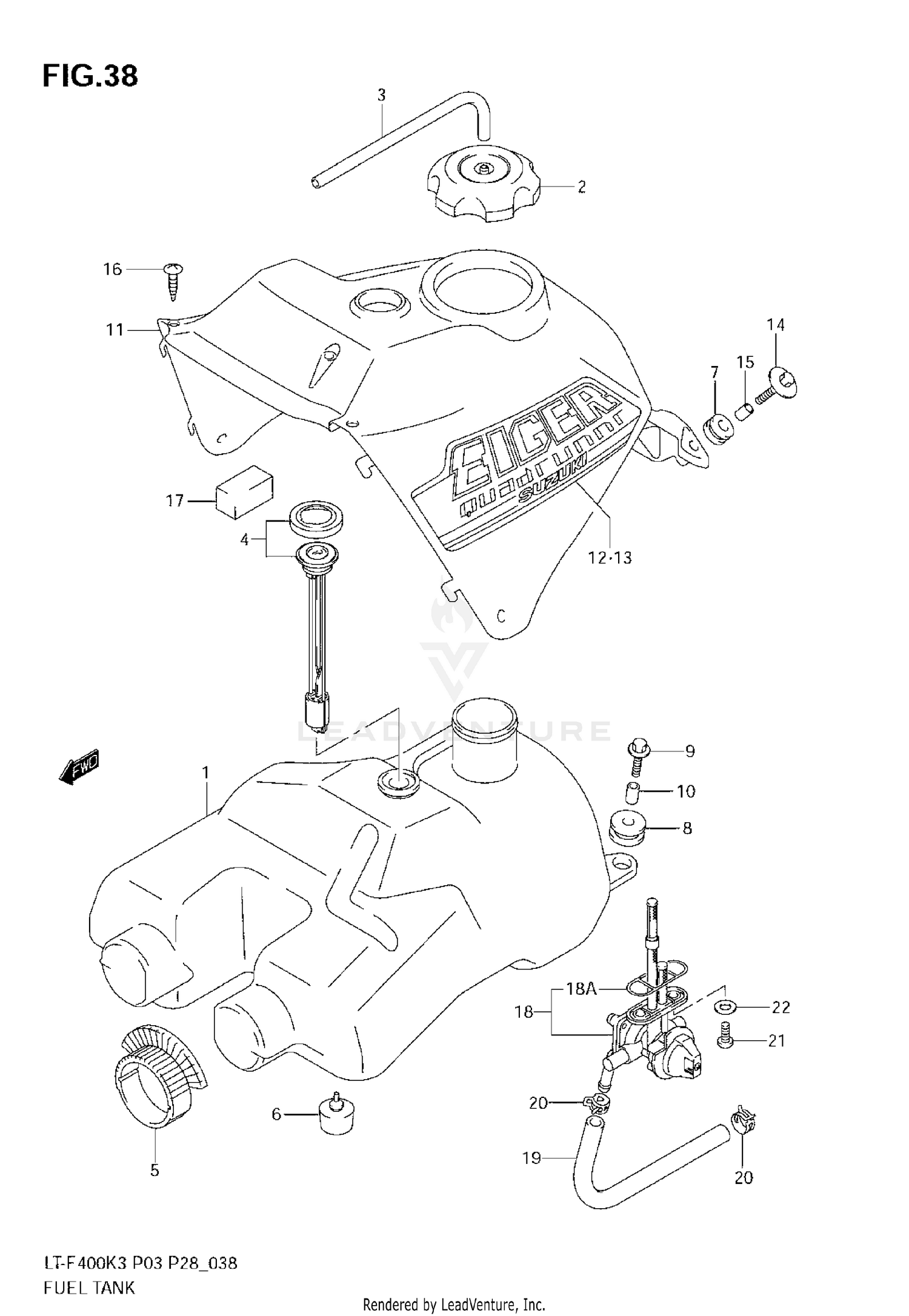 FUEL TANK (MODEL K3)