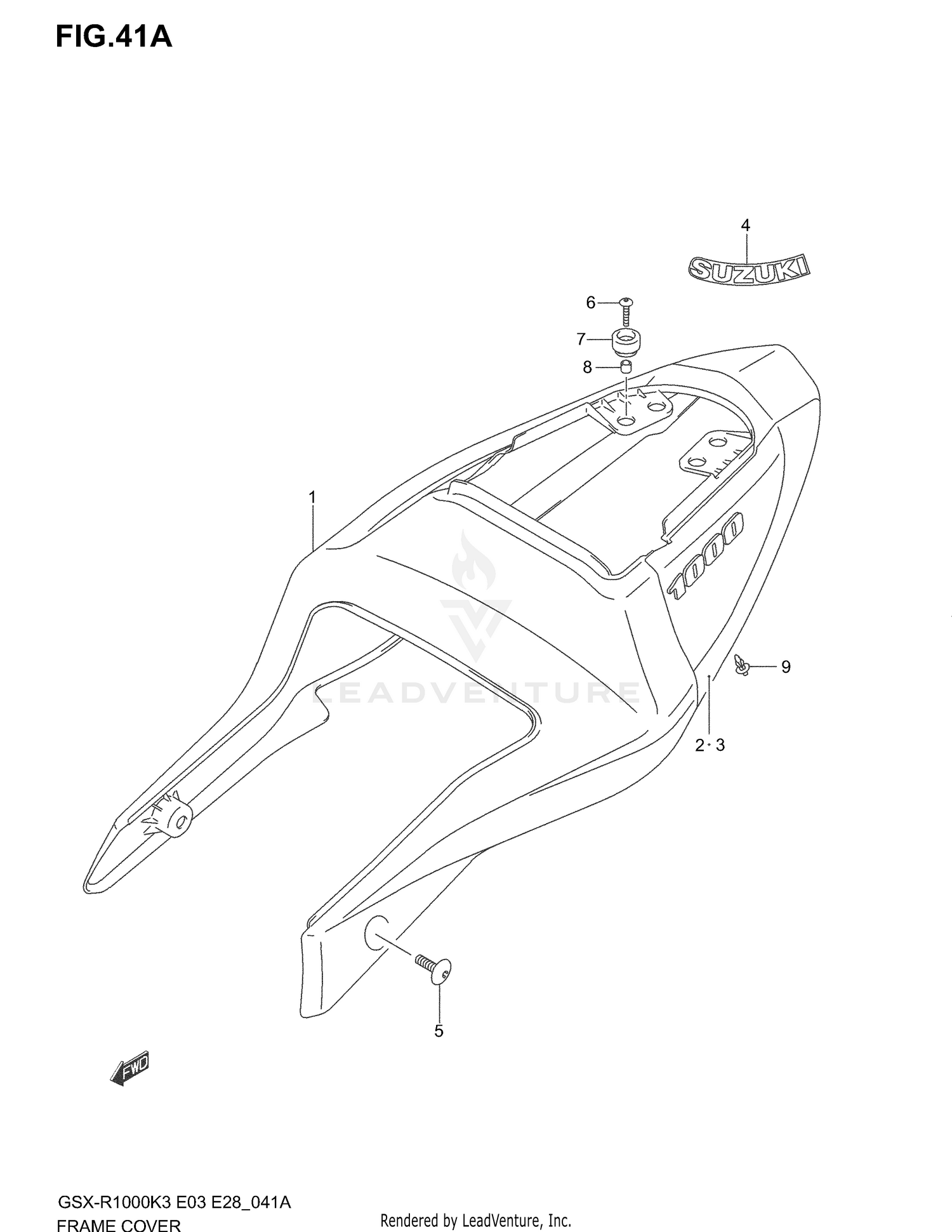 FRAME COVER (GSX-R1000K4)