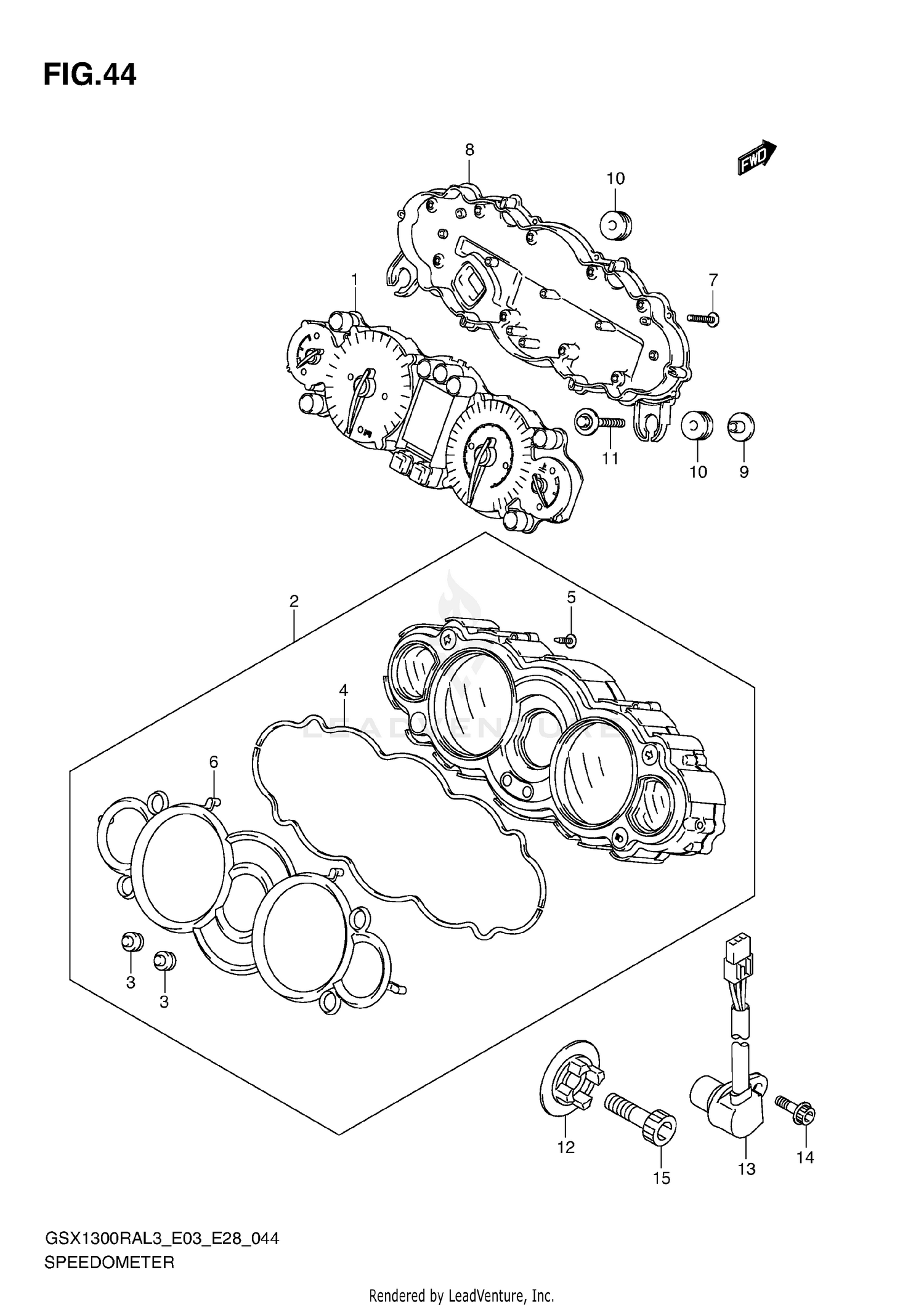 SPEEDOMETER (GSX1300RAL3 E03)