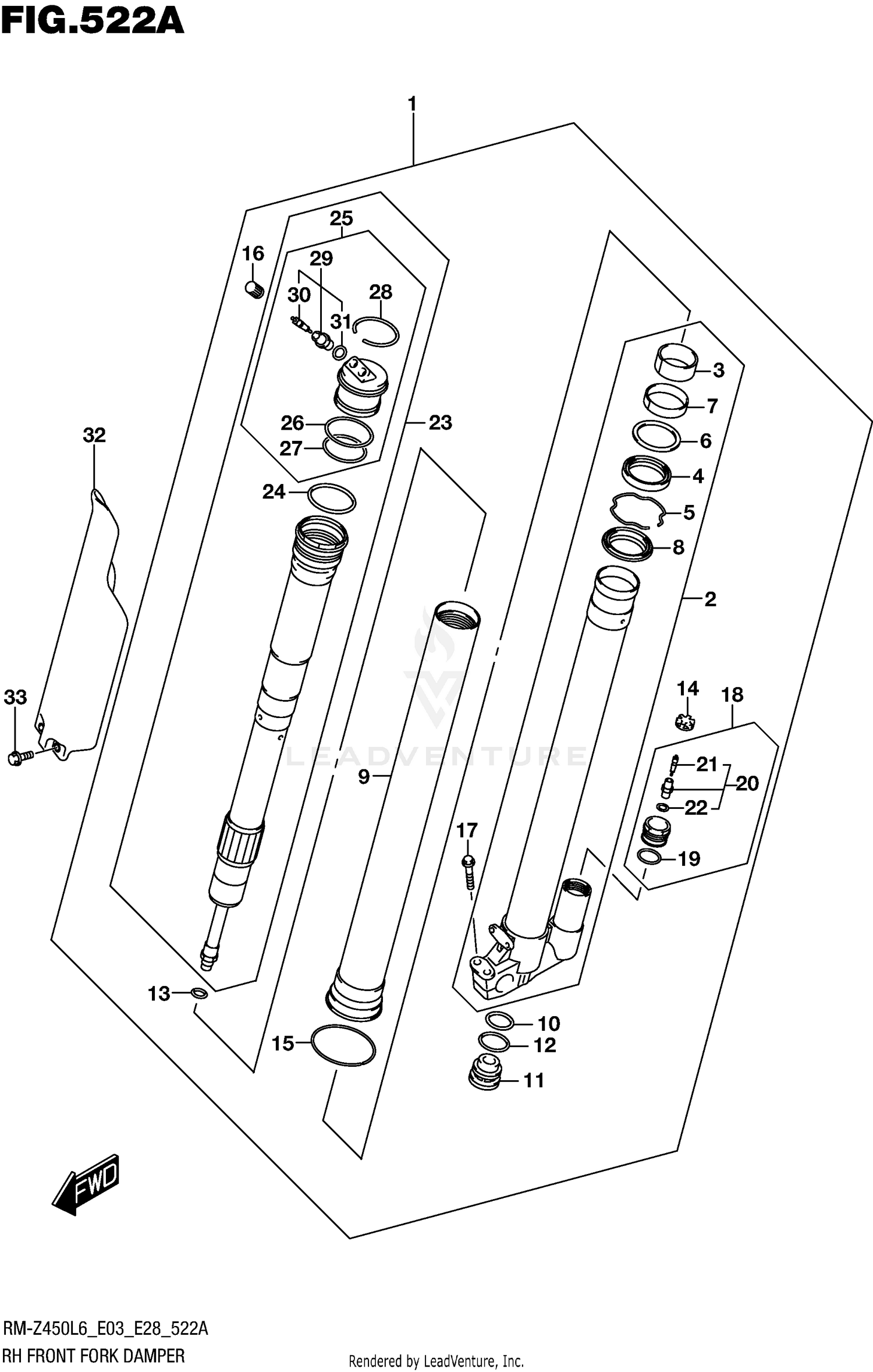 RH FRONT FORK DAMPER