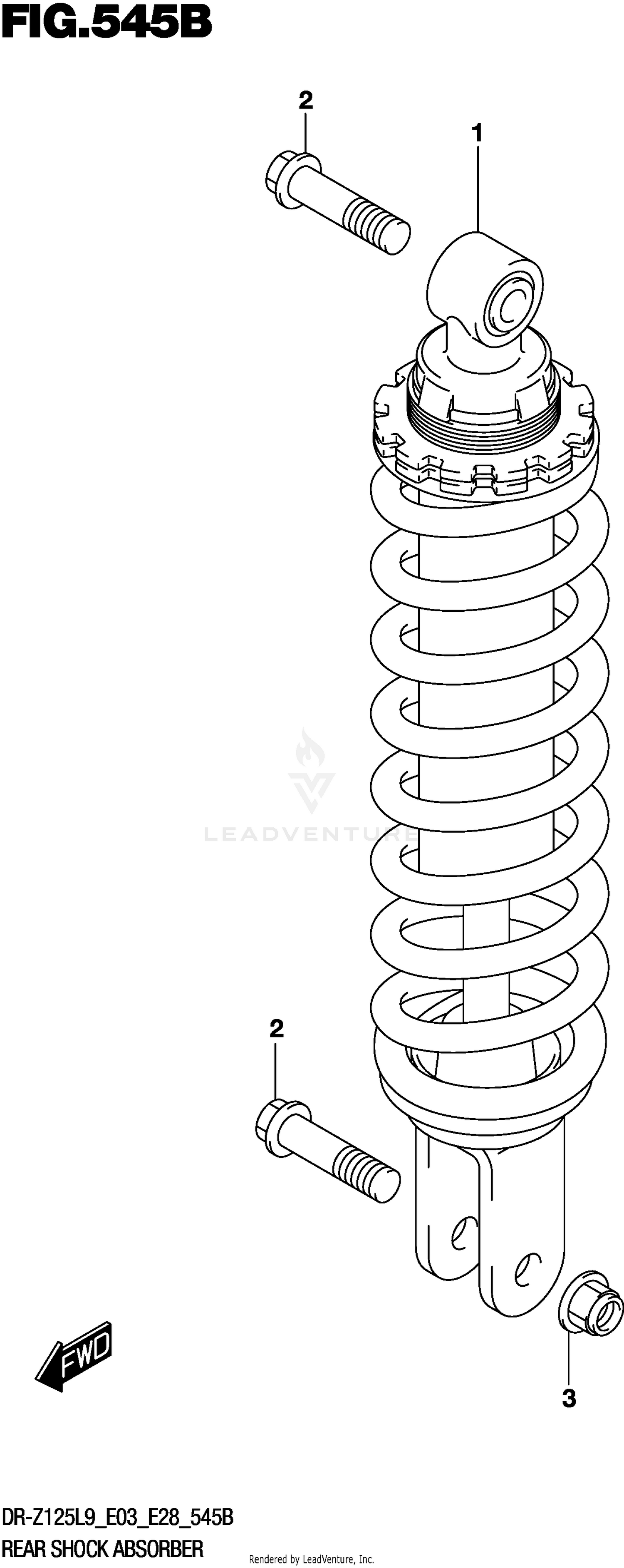 REAR SHOCK ABSORBER (DR-Z125LL9 E03)
