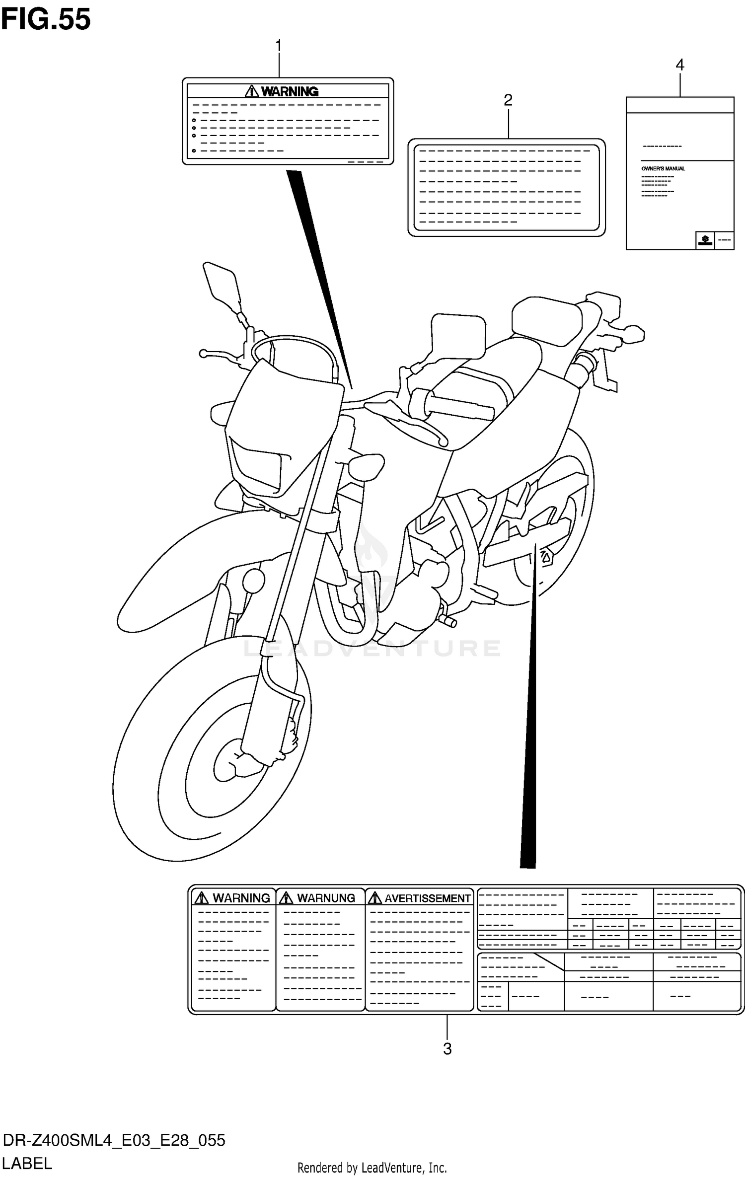 LABEL (DR-Z400SML4 E03)