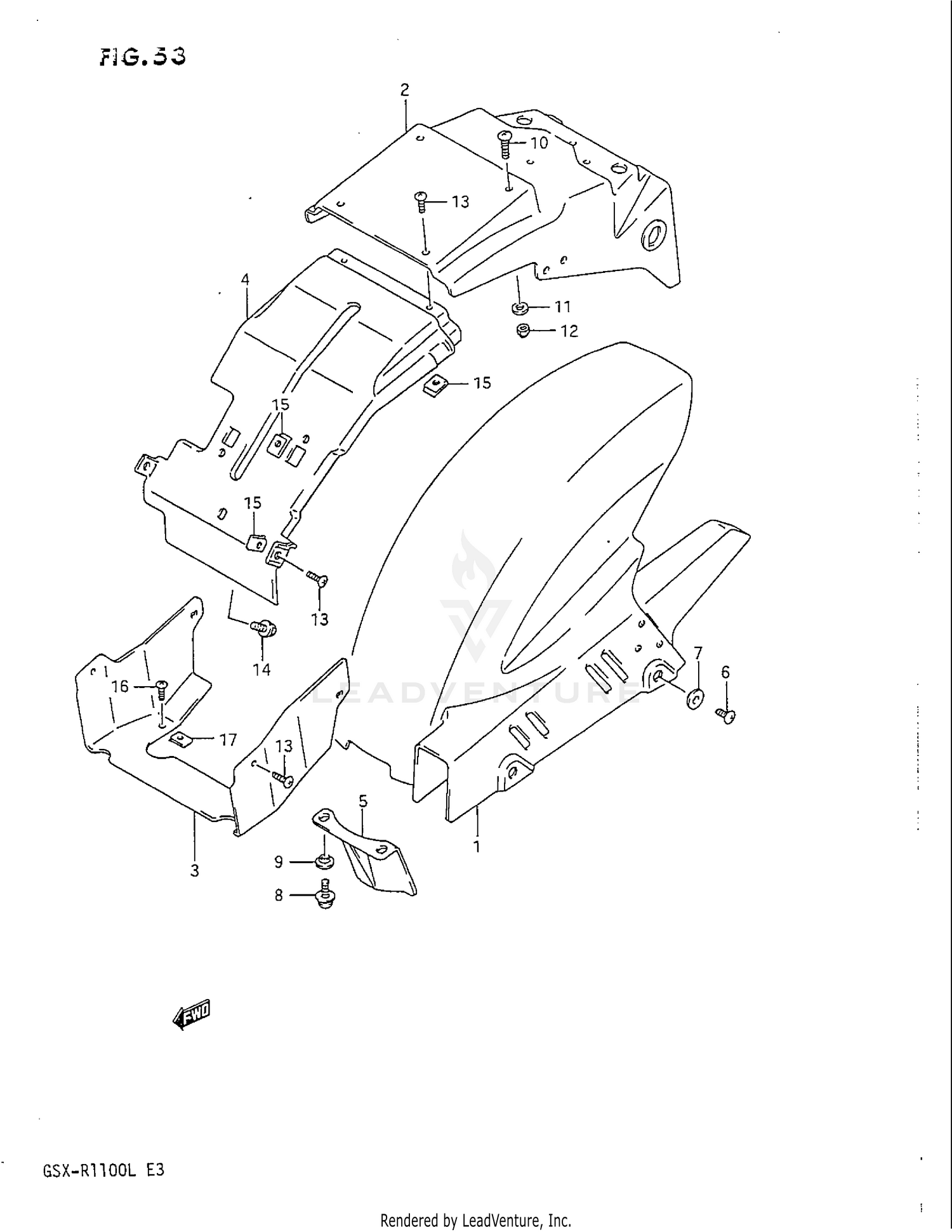 REAR FENDER (MODEL K)
