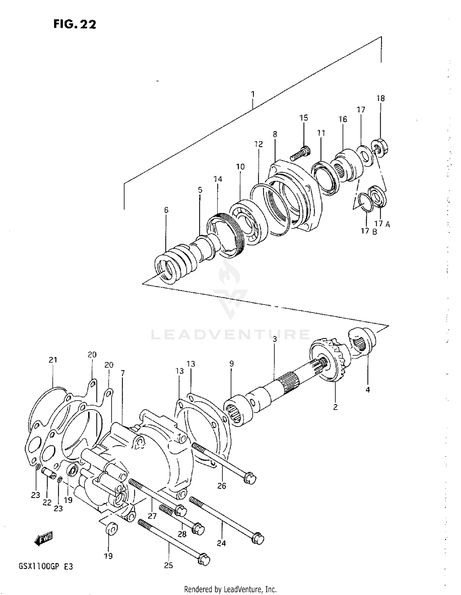 SECONDARY DRIVE GEAR (M)