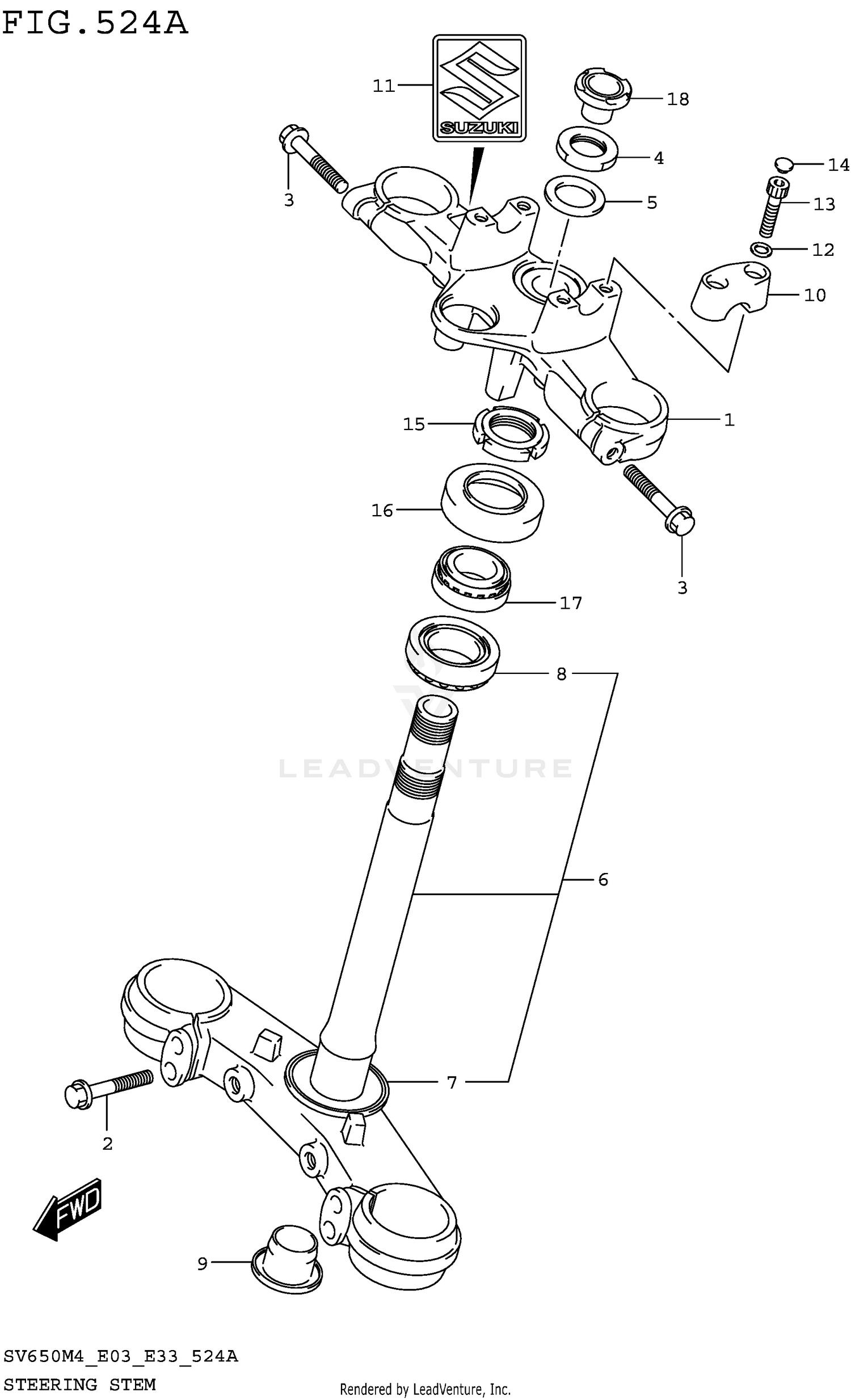 STEERING STEM (SV650M4 E03)