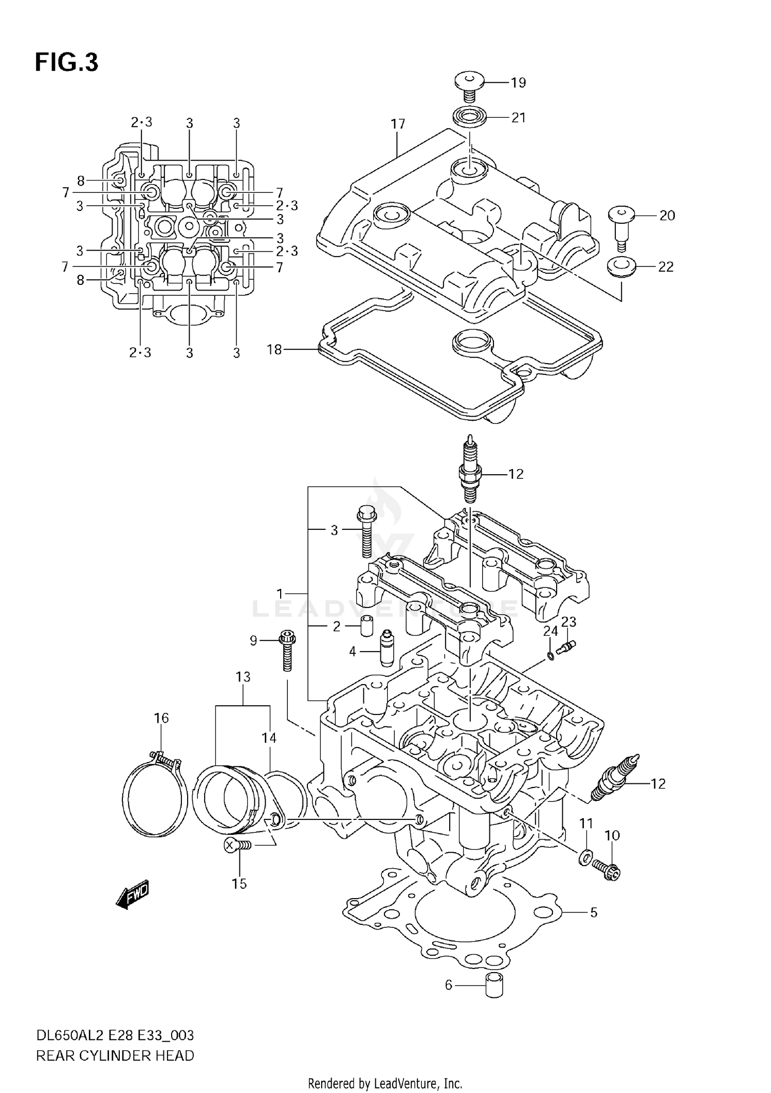 REAR CYLINDER HEAD