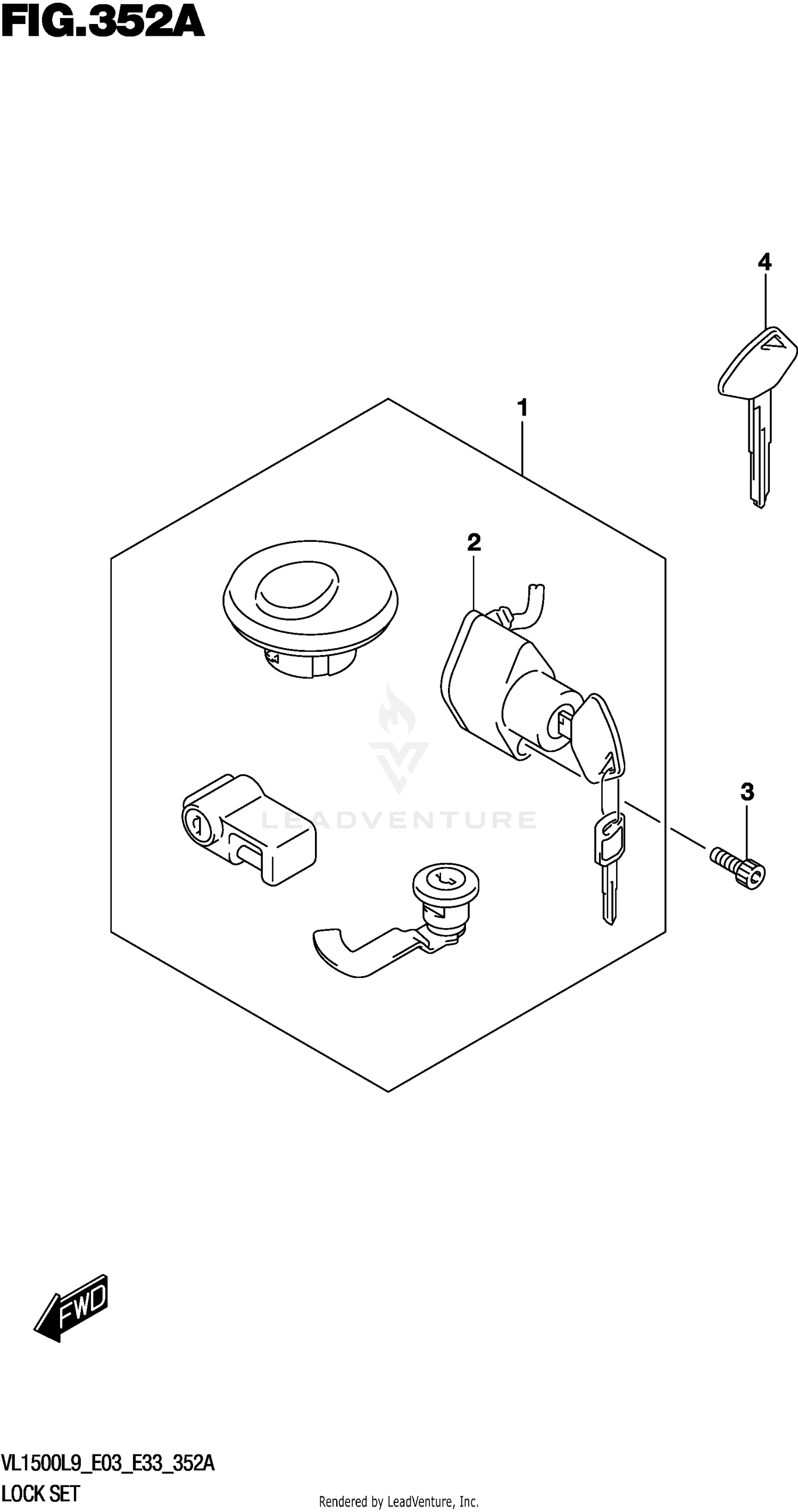 LOCK SET (VL1500BL9 E03)