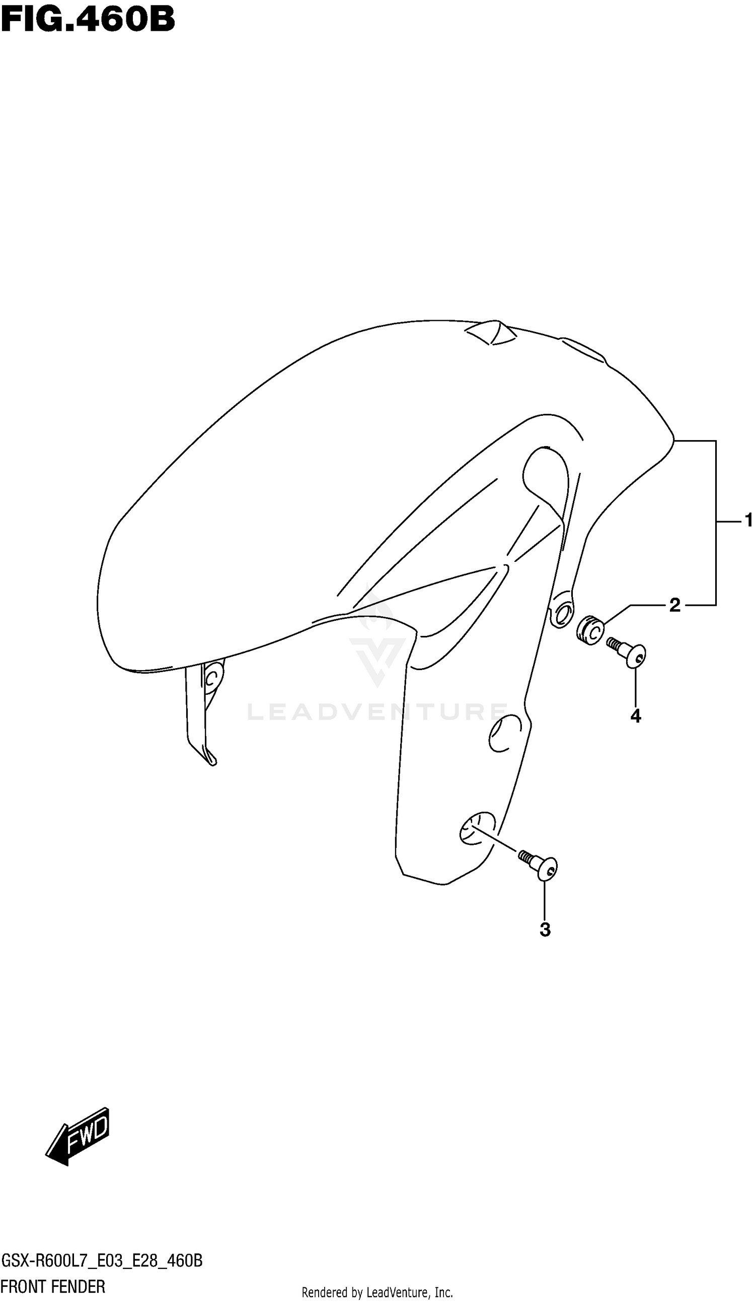 FRONT FENDER (GSX-R600L7 E28)