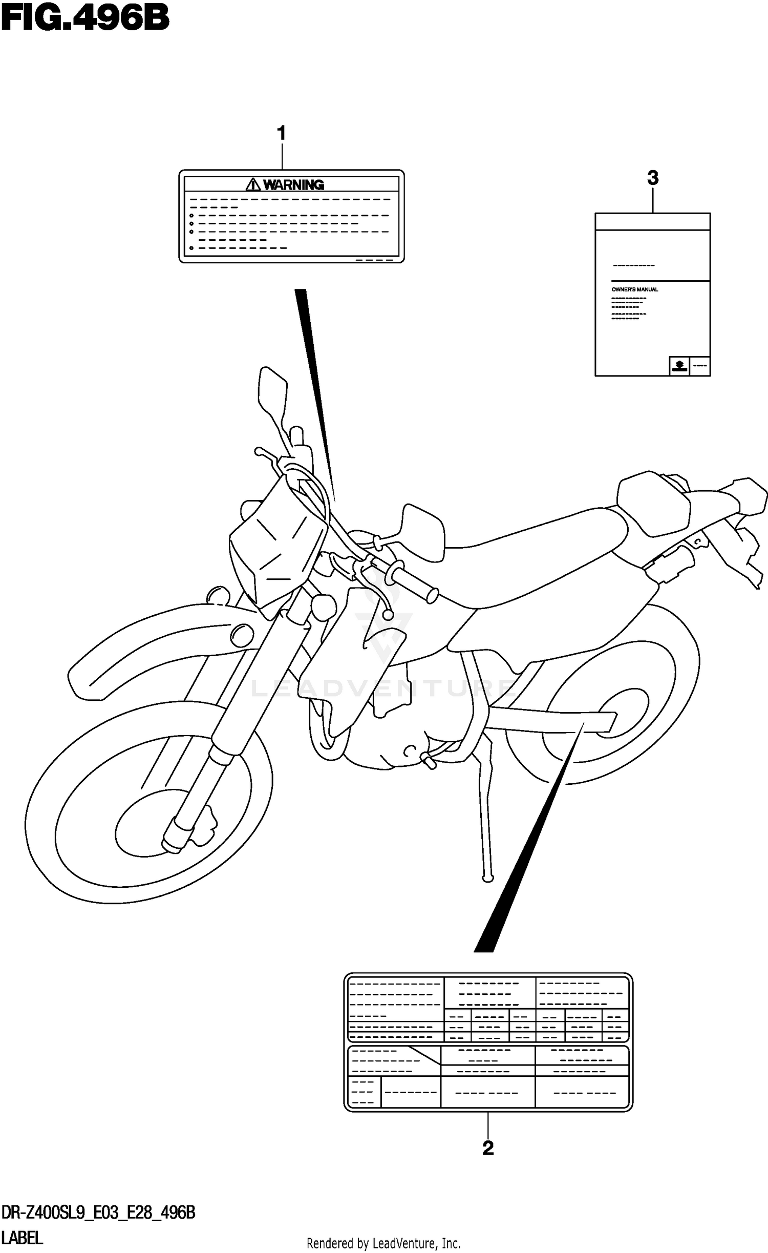 LABEL (DR-Z400SL9 E28)