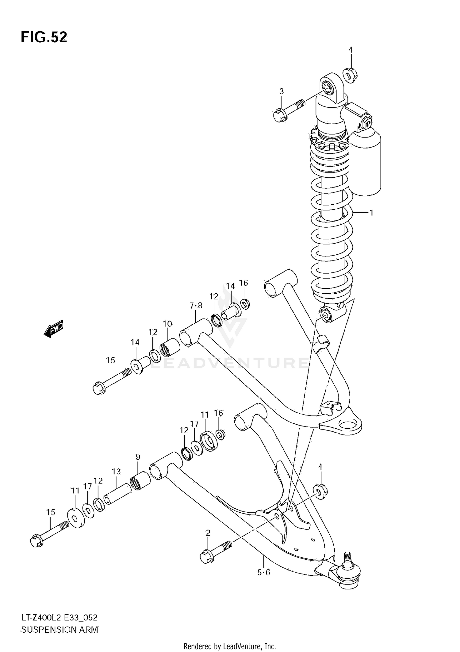 SUSPENSION ARM (LT-Z400ZL2)